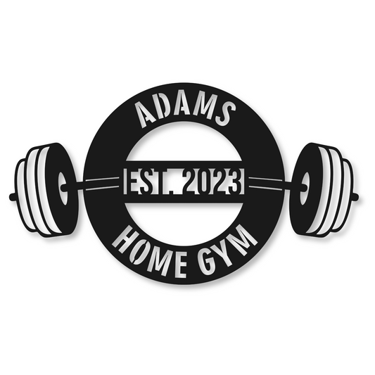 Fitness Metal Name Sign | Home Gym Decor