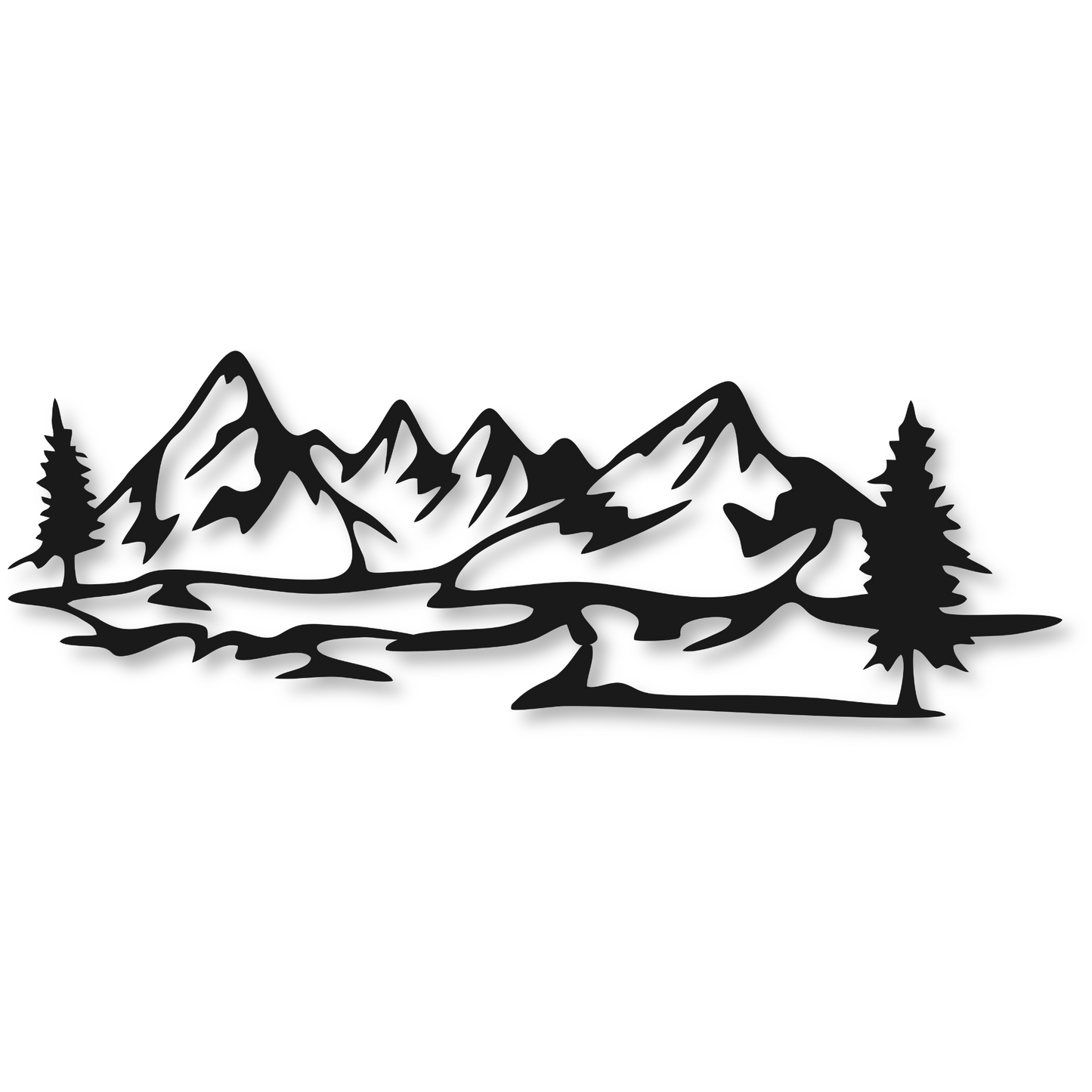 Mountain Metal Wall Art Sign | Home Decor