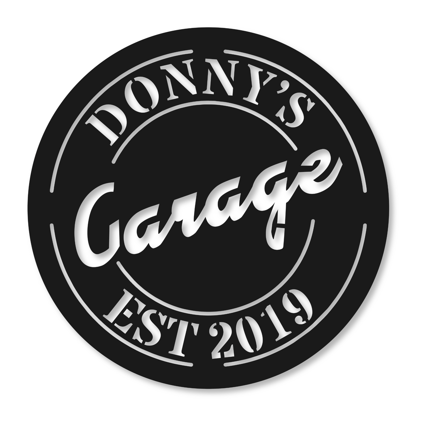 Personalized Garage Sign | Metal Garage Name Decor