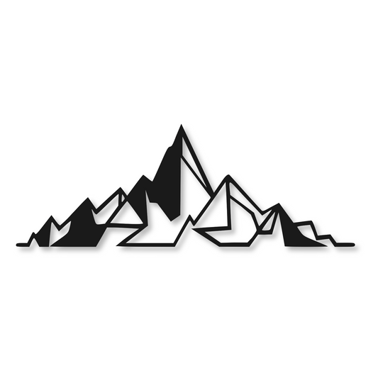 Geometric Mountain Metal Wall Art Sign | Home Decor