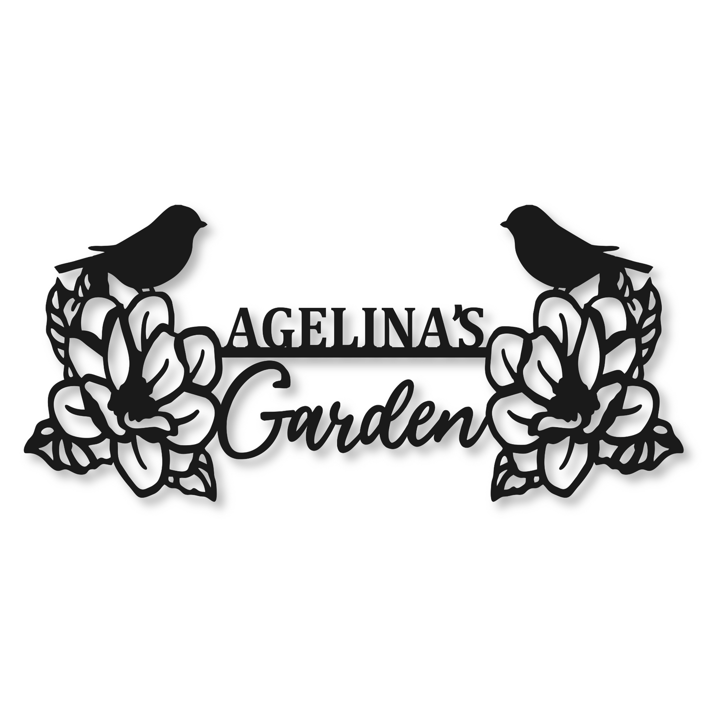 Personalized Garden Name Metal Sign | Metal Garden Monogram Sign