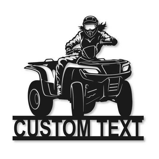 ATV Name Metal Sign | Kids Metal Sign | Four Wheeler Metal Sign