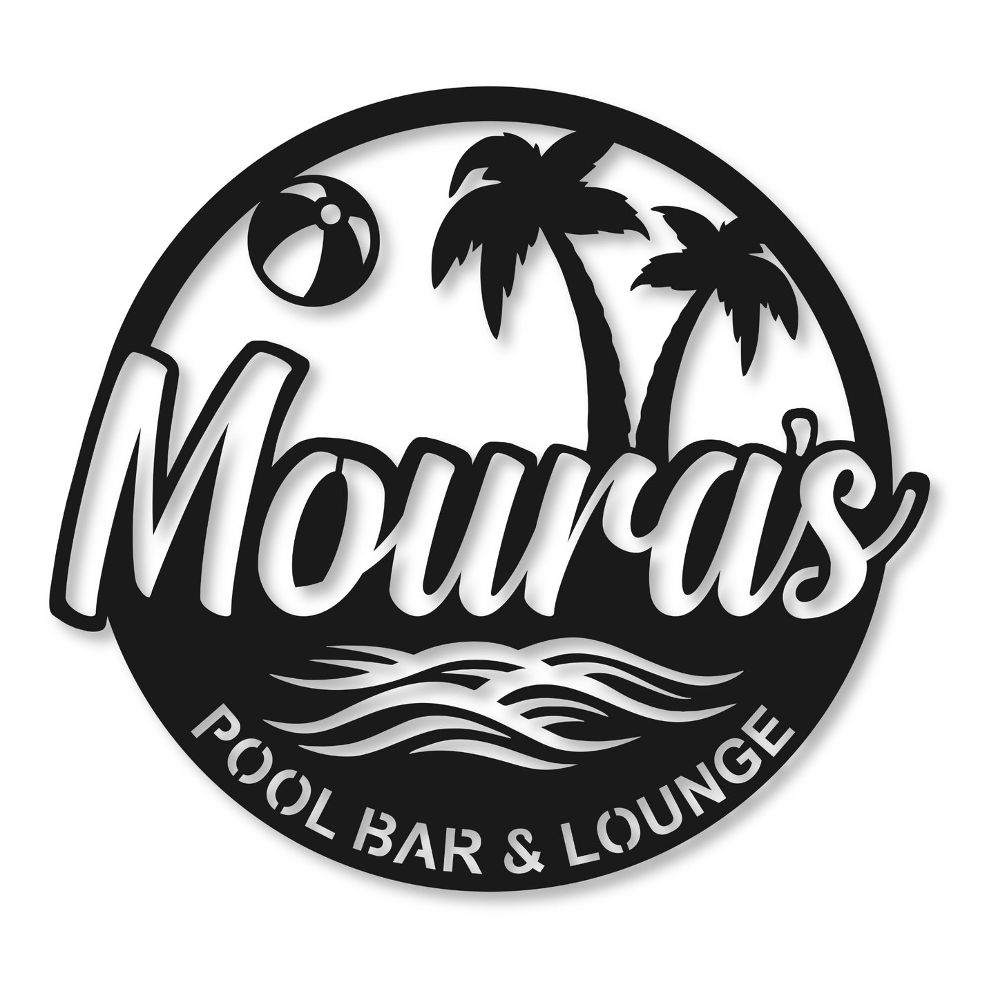 Personalized Metal Pool Bar Family Name Sign | Metal Patio Decor ...