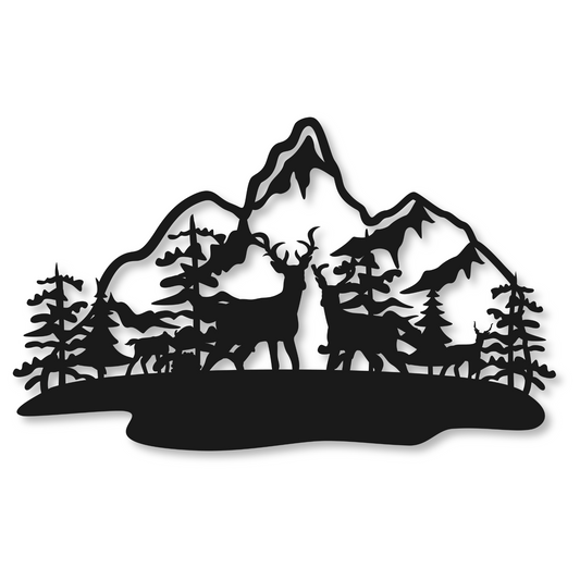 Mountain Metal Wall Art Sign | Home Decor