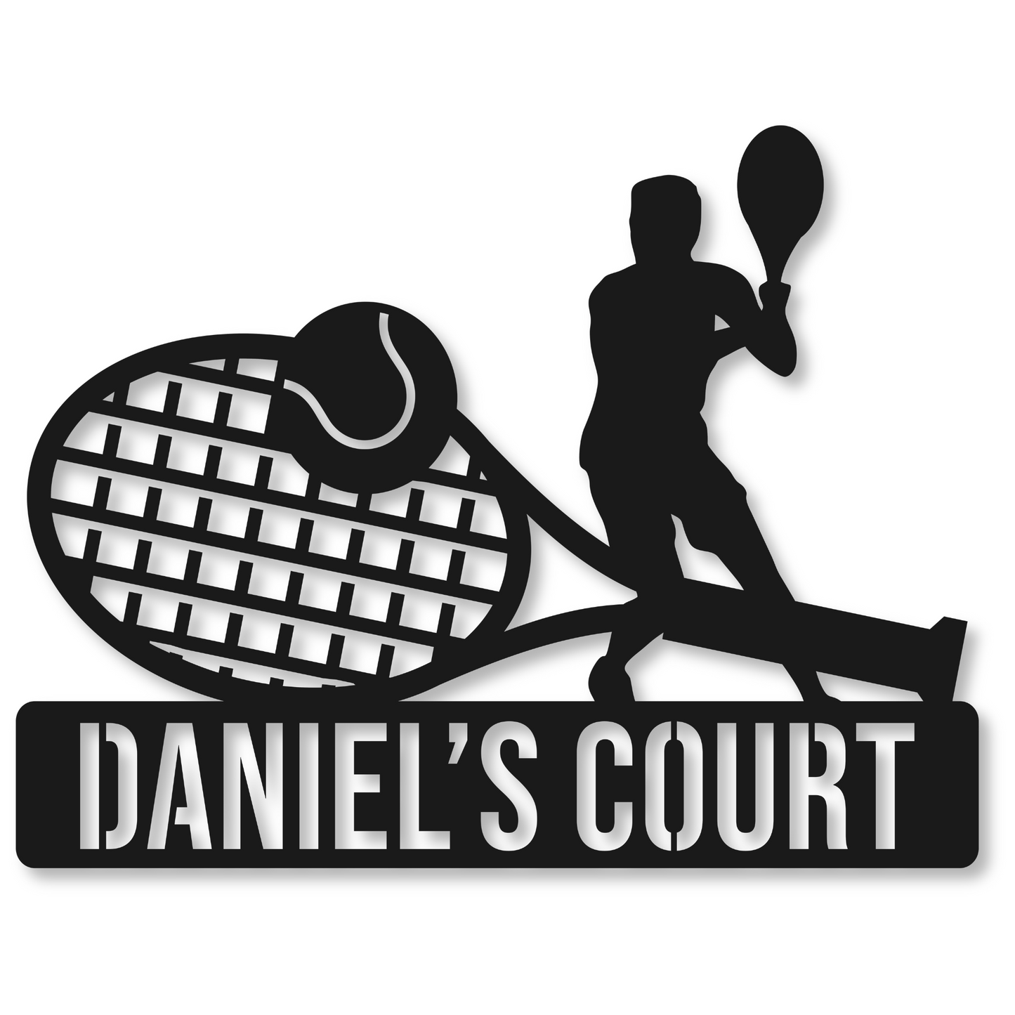 Tennis Name Metal Sign | Kids Metal Sign | Tennis Player Metal Sign