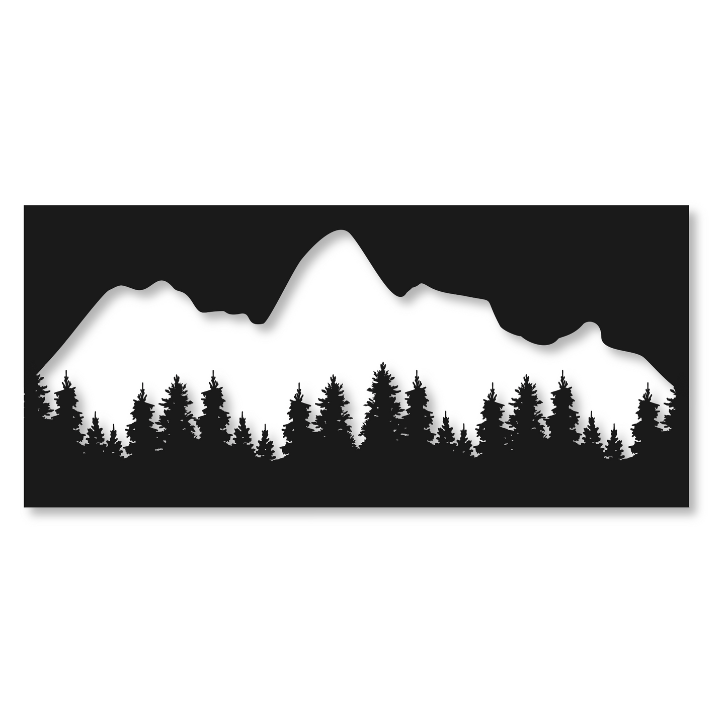 Dual Layered Mountain Metal Wall Art Sign | Home Decor