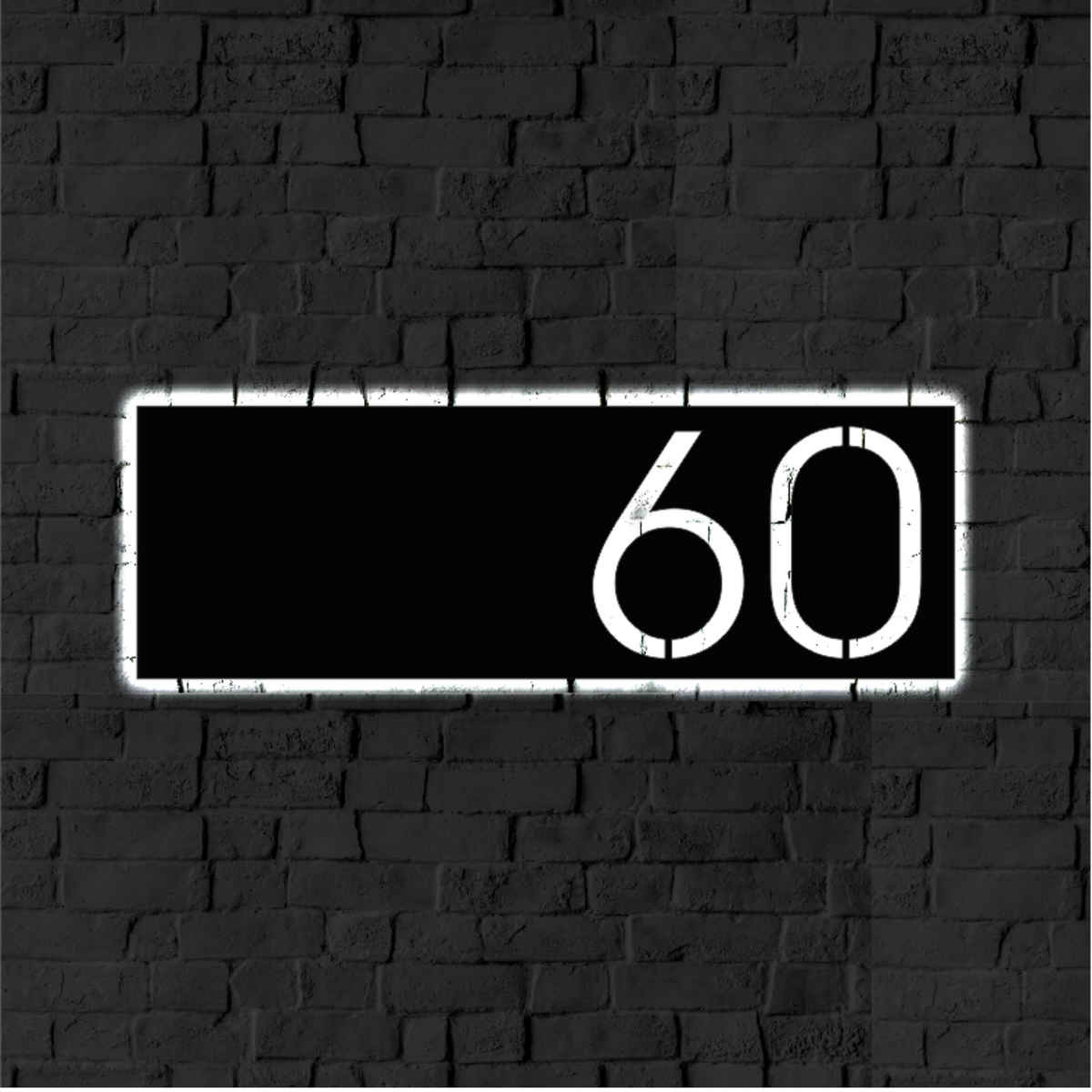 Solar Backlit Sign Solar Backlit Metal Address Sign / LED metal house numbers / House Num ...
