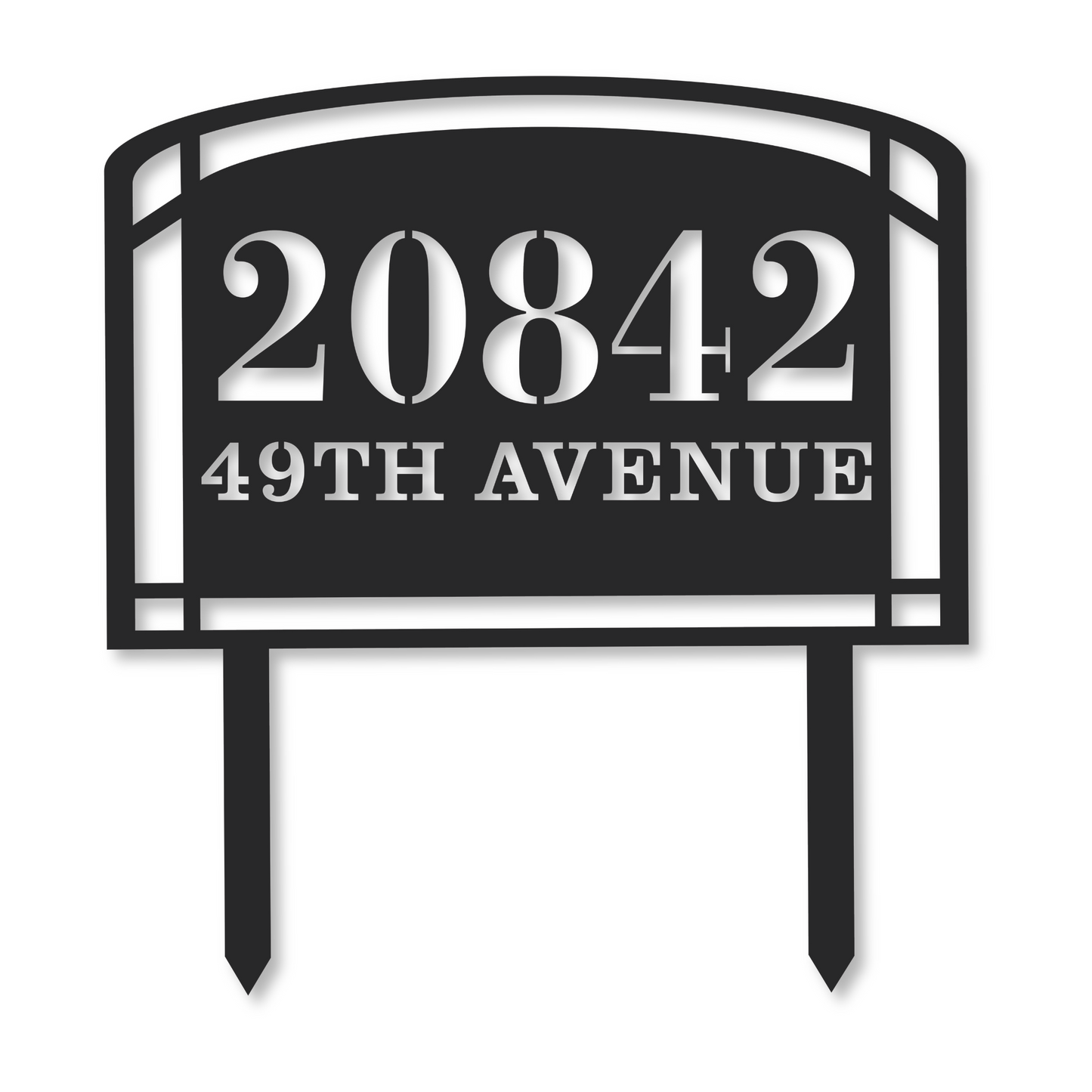 Metal House Number Sign | Stake Address Sign