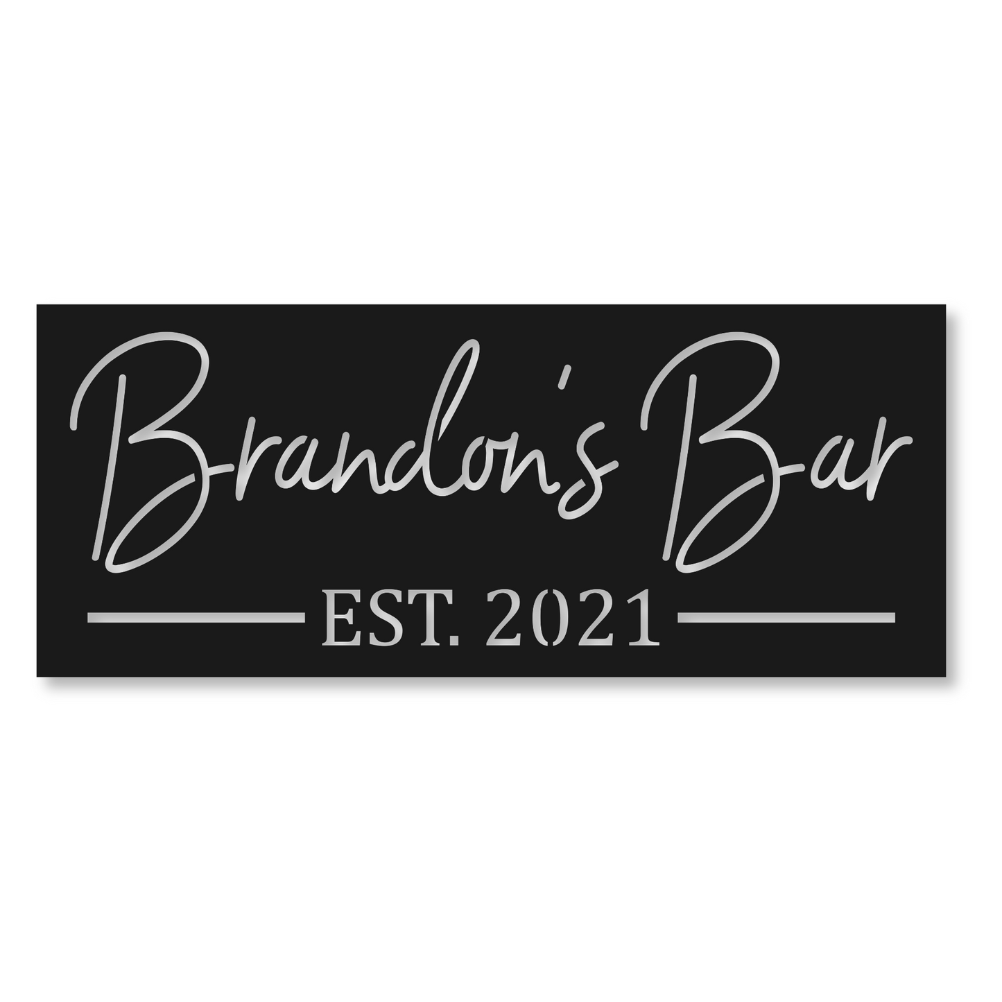 Personalized Bar Metal Name Sign | Home Bar Decor