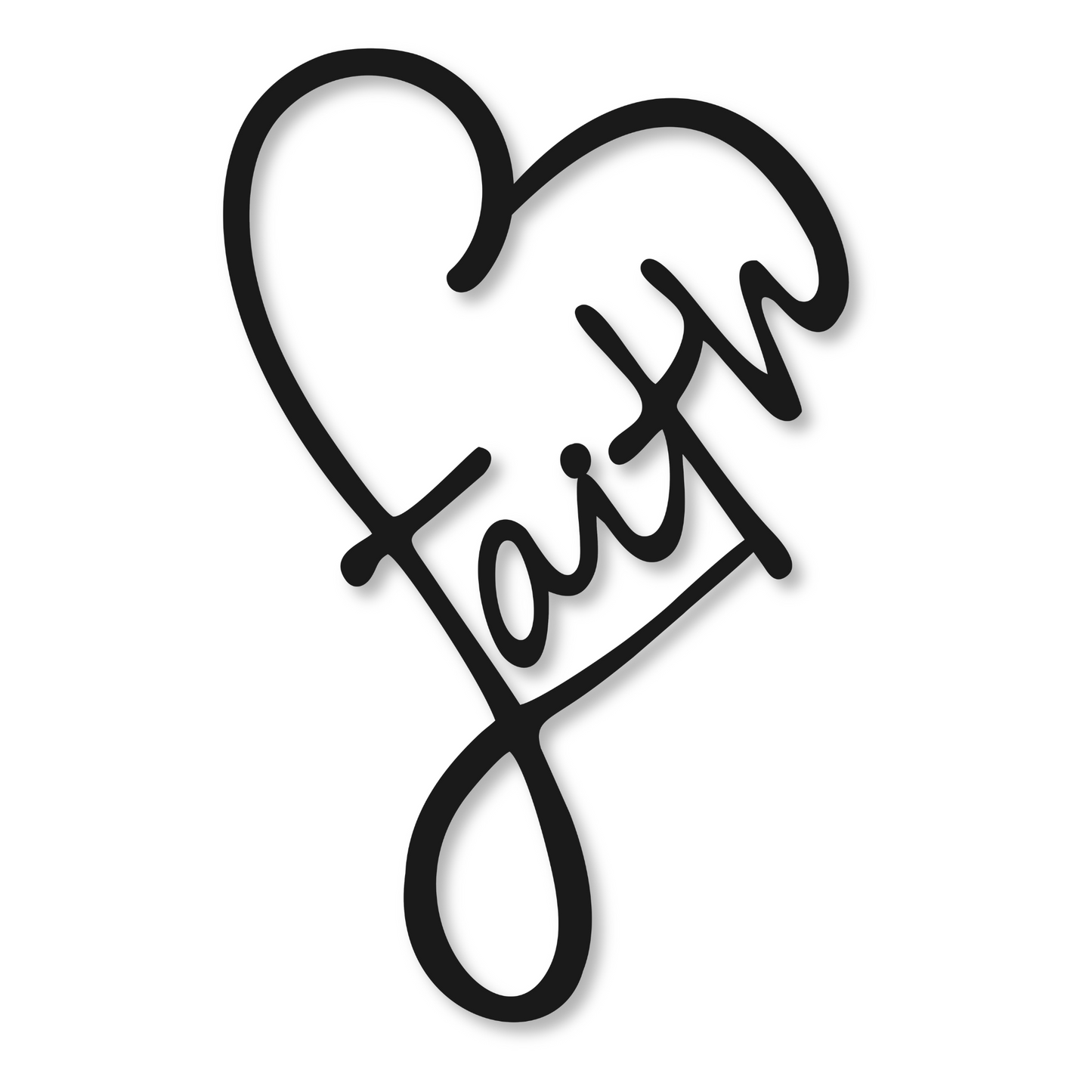 Faith Metal Wall Art | Metal Heart Sign