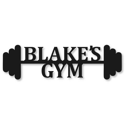 Personalized Fitness Metal Name Sign | Home Gym Decor