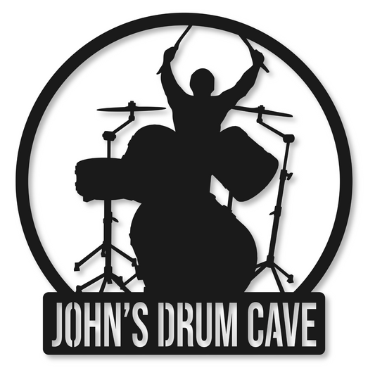 Drummer Name Metal Sign | Kids Metal Sign | Drum Metal Sign