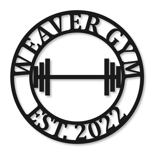 Personalized Fitness Metal Name Sign | Home Gym Decor