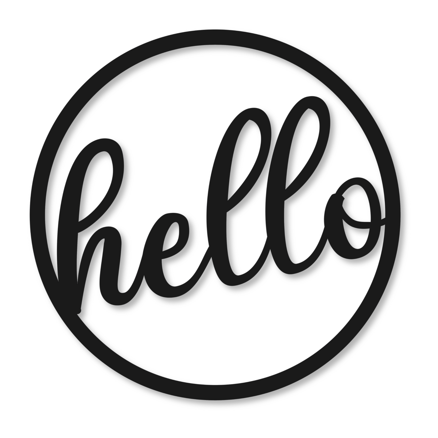 Hello Metal Wall Art | Metal Sign