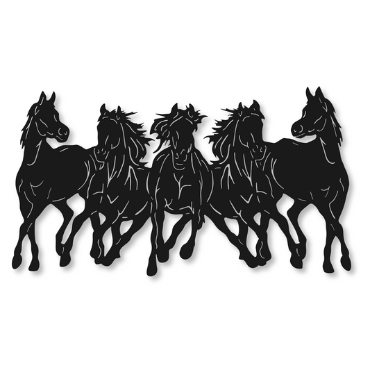 Horses Metal Sign Wall Art | Metal Horse Name Sign