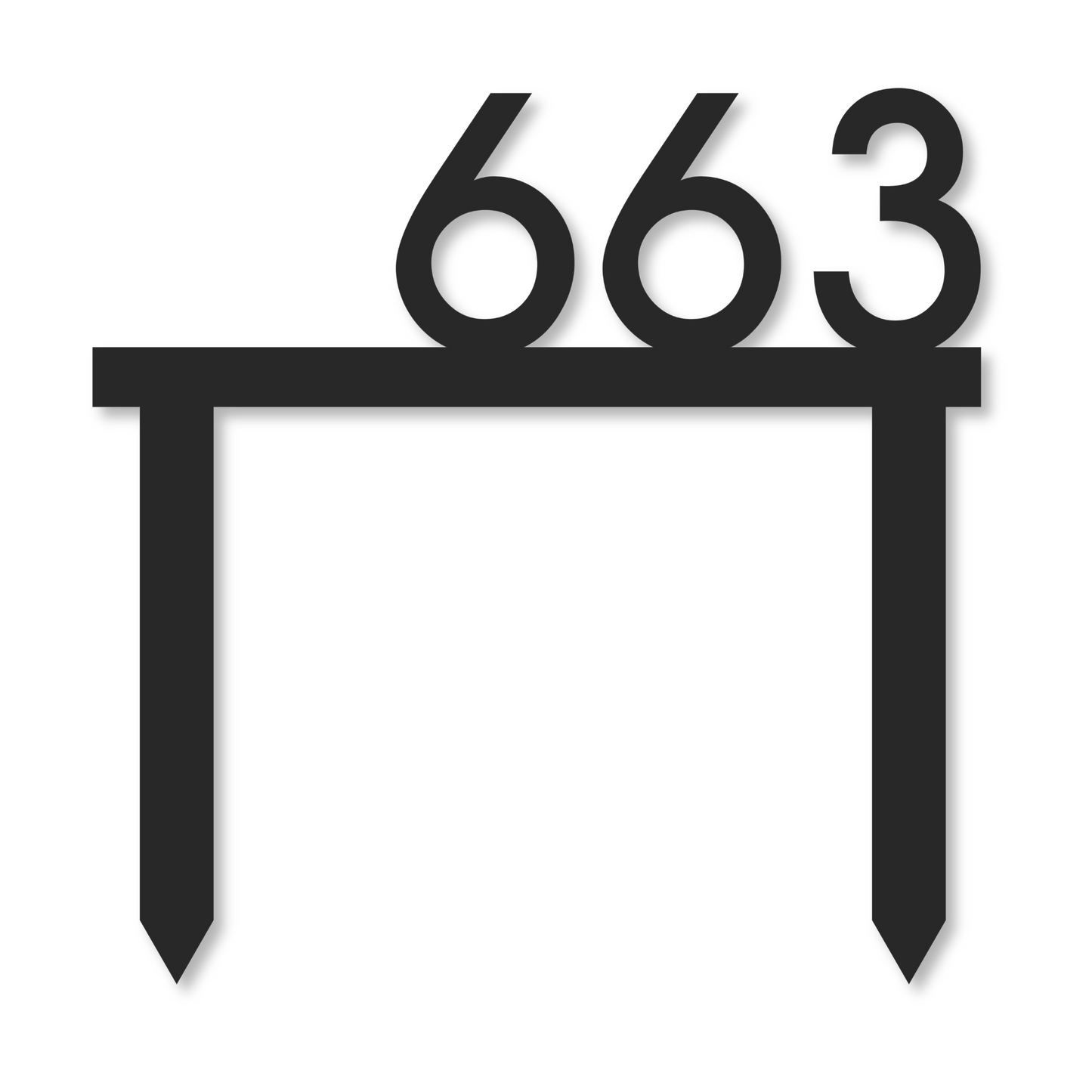 Metal House Number Sign | Stake Address Sign