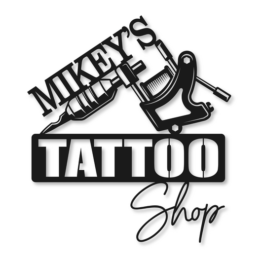 Tattoo Shop Name Metal Sign | Tattoo Shop Metal Sign