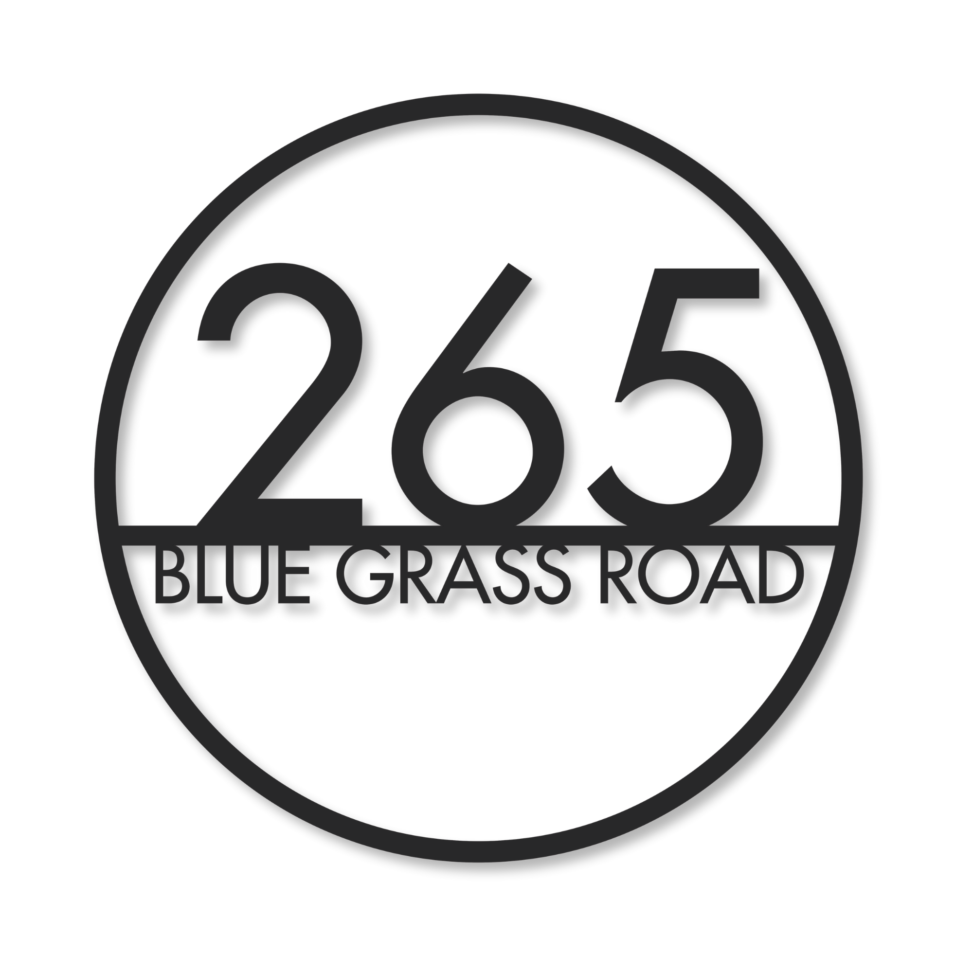 Round Metal Address Sign Circular Address Sign | Metal Address Plaque – Daloutier