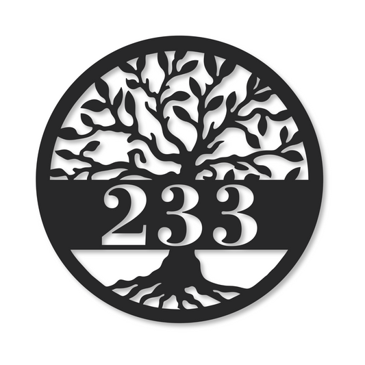 Tree of Life Address Sign | Metal Address Plaque