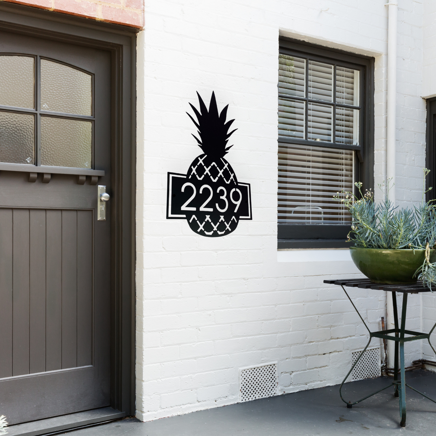 Pineapple Address Sign | Metal Address Plaque