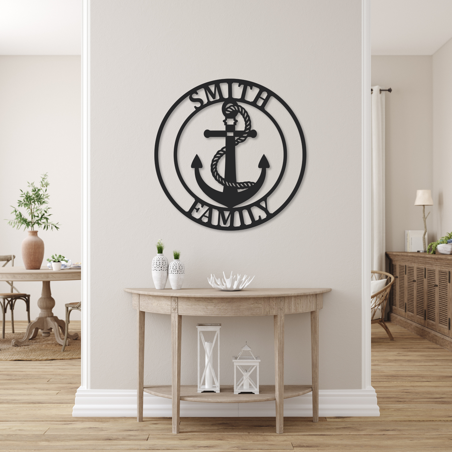 Anchor Family Name Monogram | Metal Monogram Sign