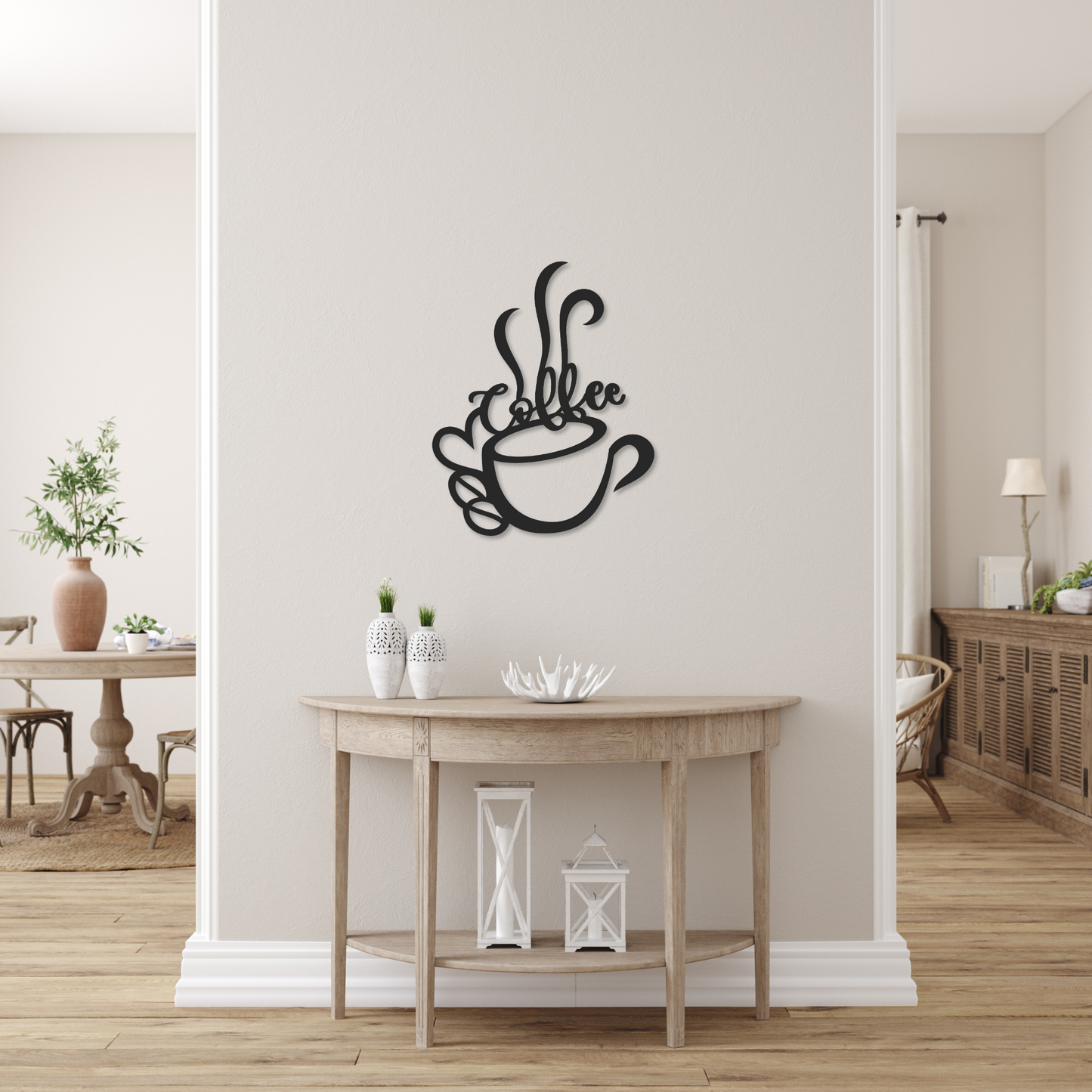 Coffee Cup Metal Decor | Kitchen Decor Sign