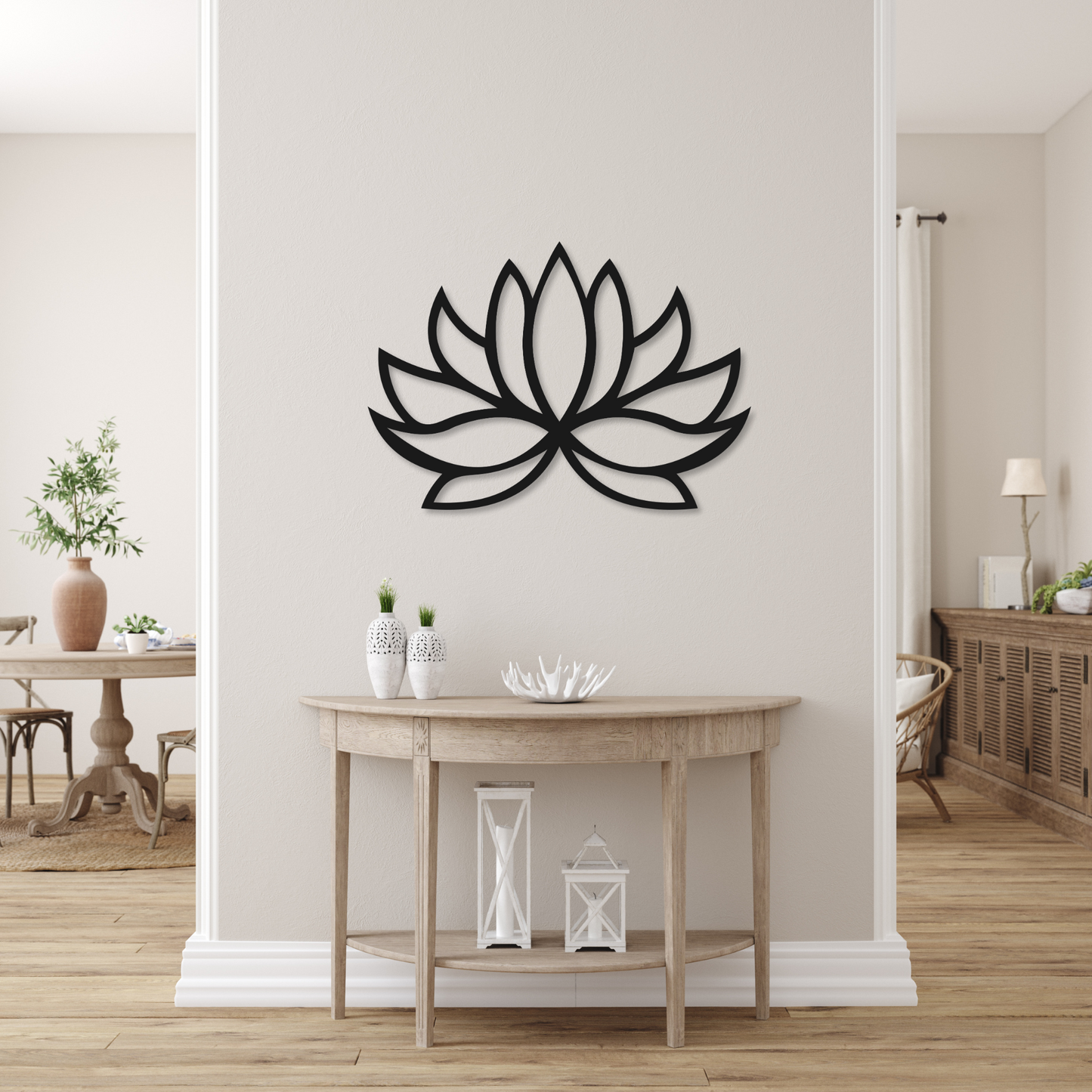 Lotus Metal Wall Art | Metal Lotus Sign