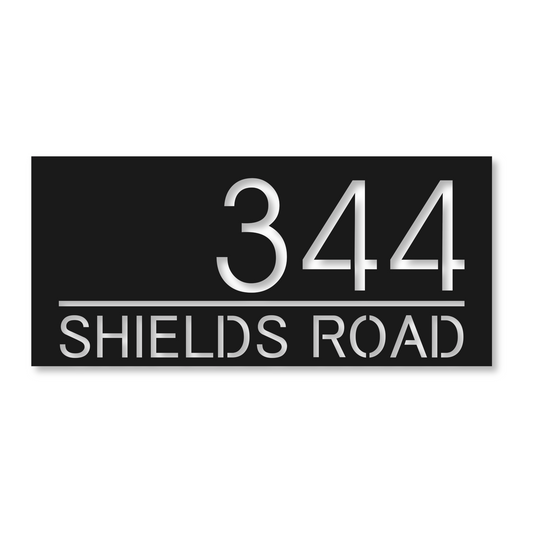 Modern Metal House Address Sign | Square Address Plaque