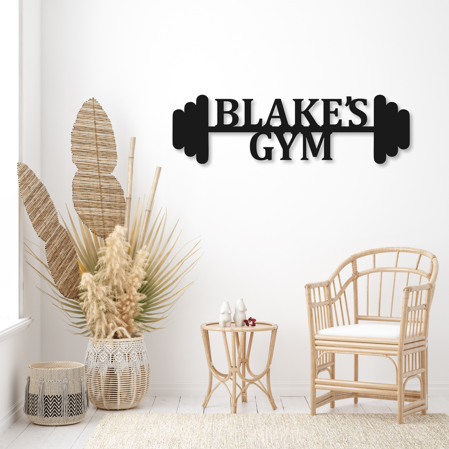 Personalized Fitness Metal Name Sign | Home Gym Decor