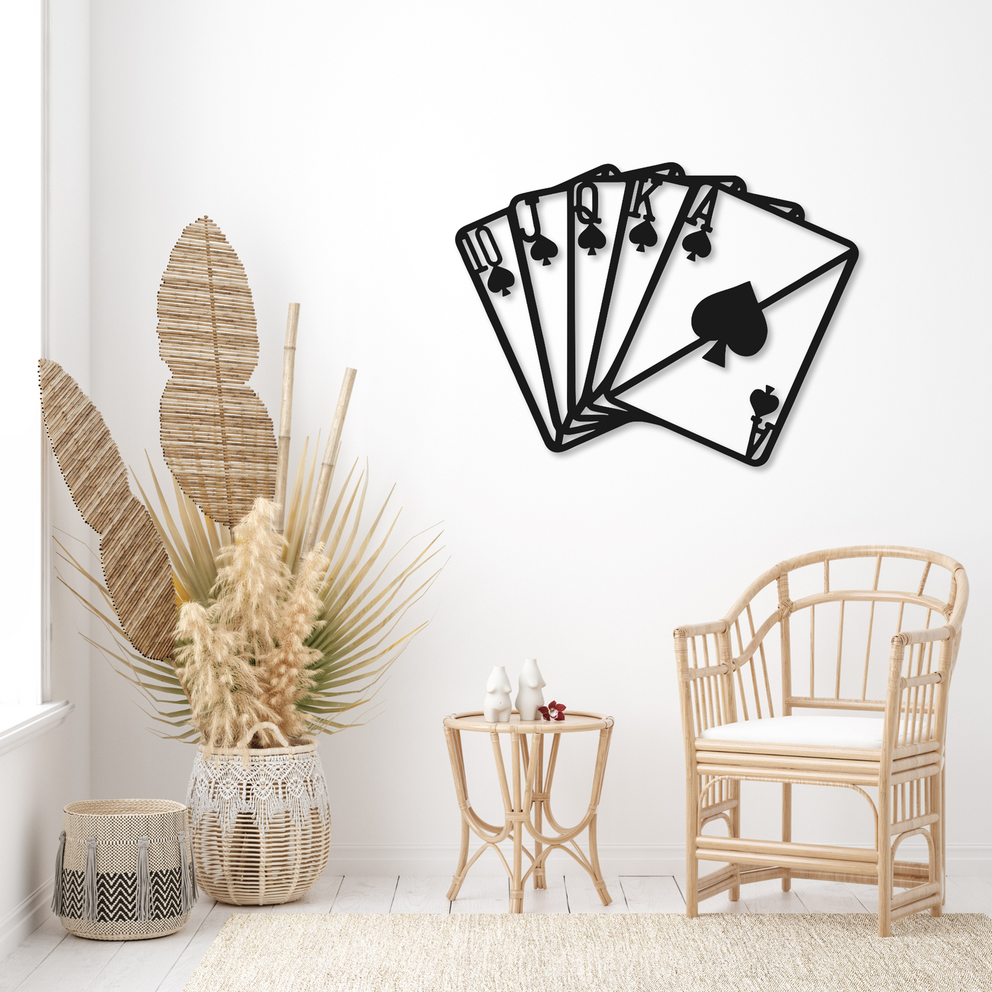 Deck of Cards Wall Art Metal Sign | Casino Home Decor