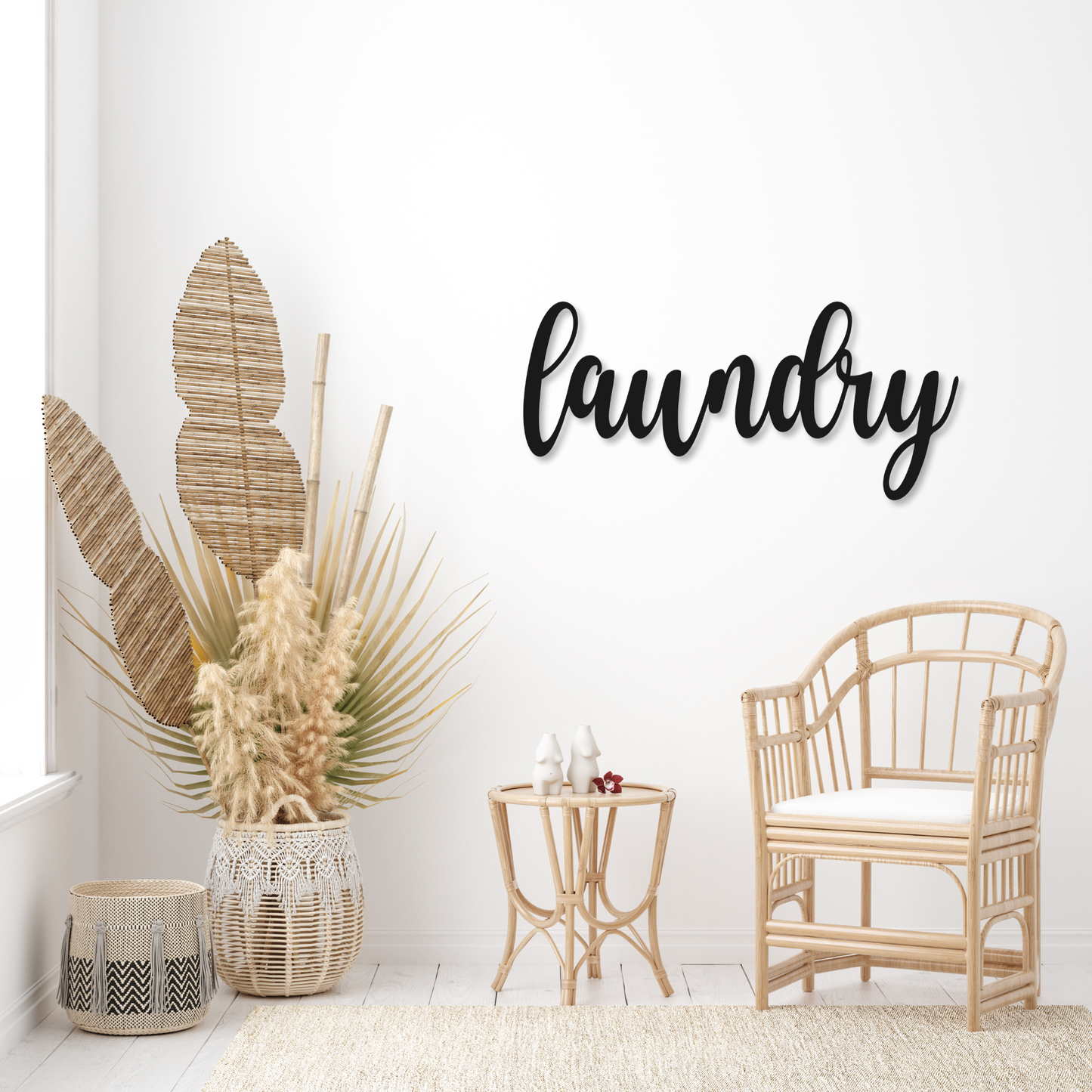 Laundry Script Metal Decor | Home Decor Sign