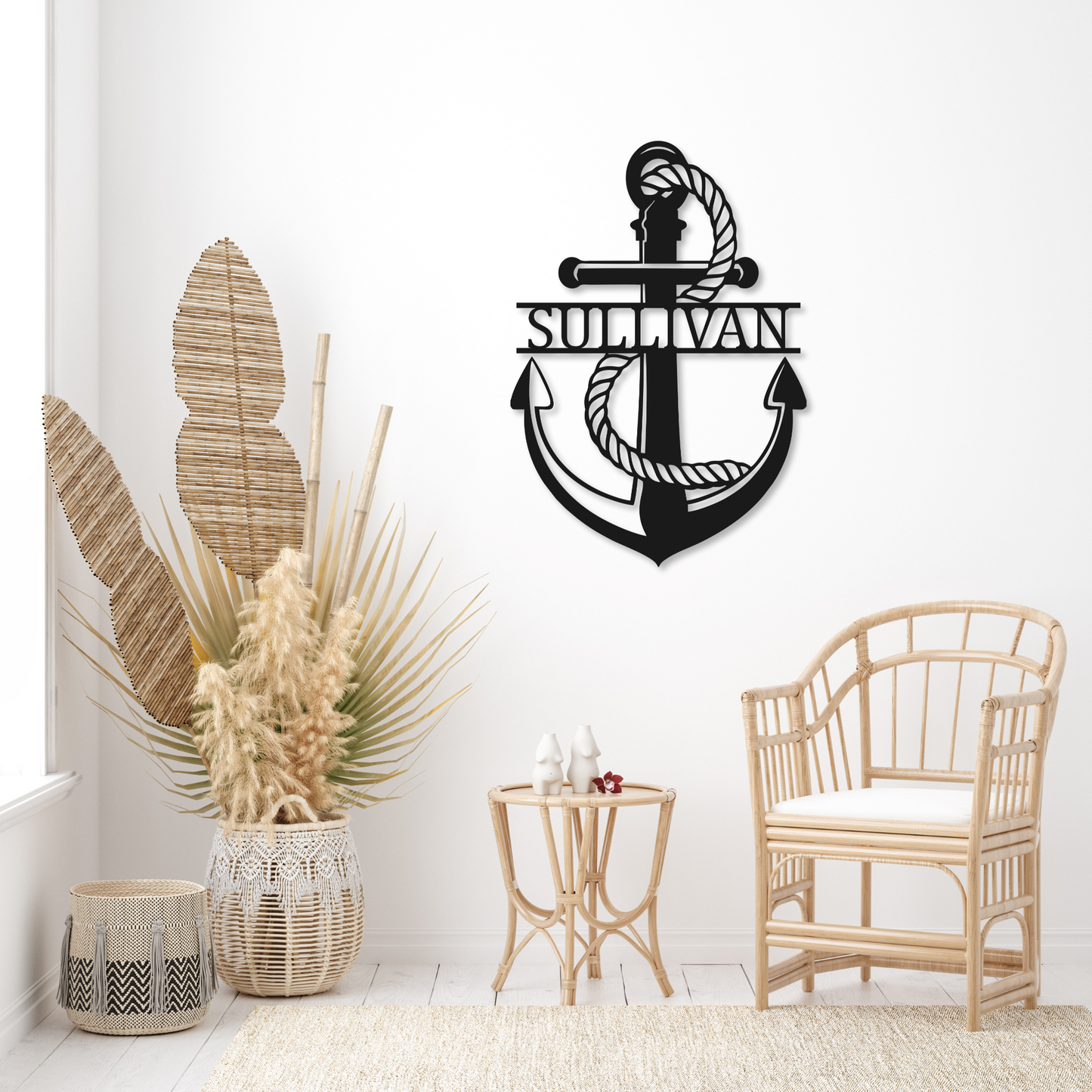 Anchor Family Name Monogram | Metal Monogram Sign