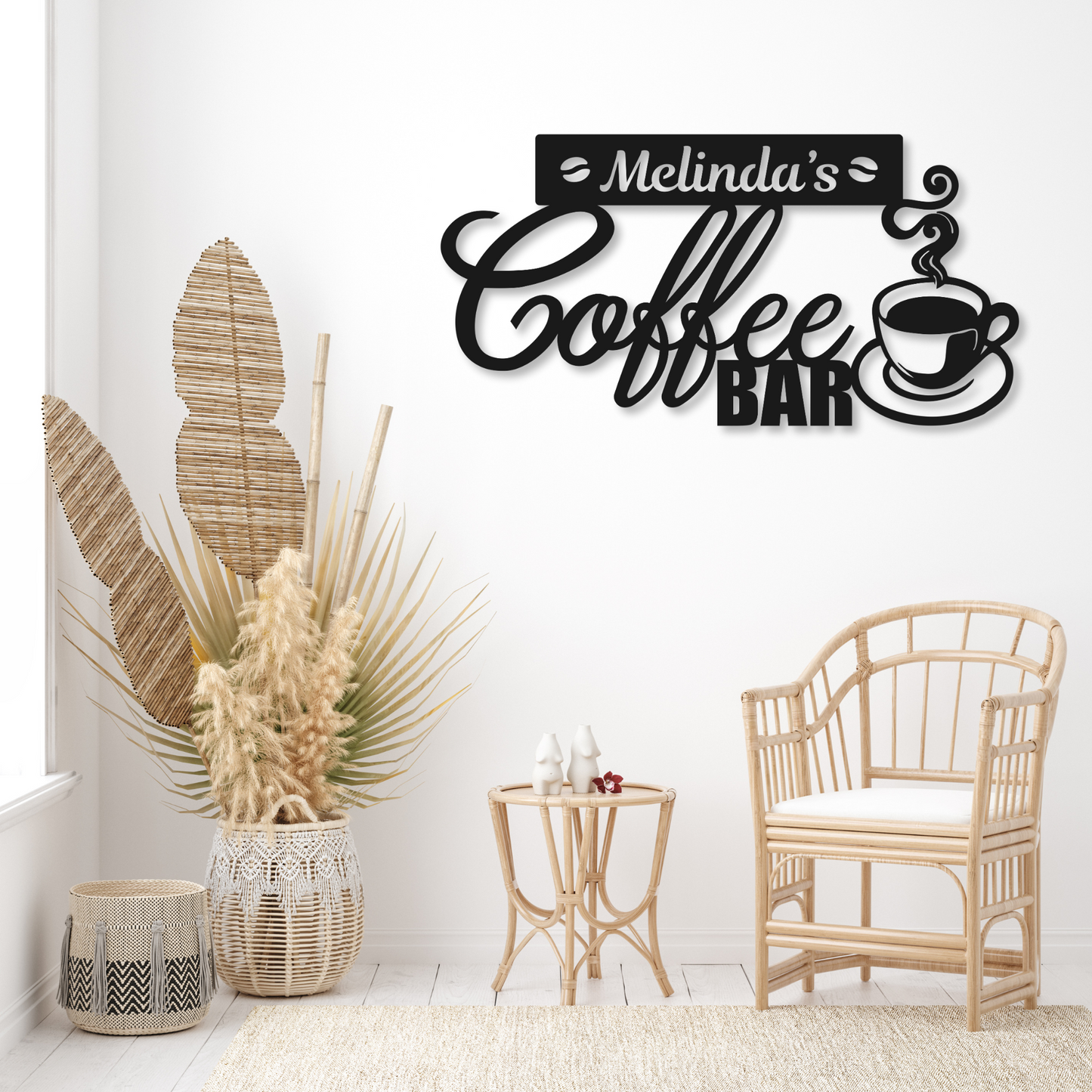 Personalized Coffee Bar Metal Sign | Metal Coffee Sign