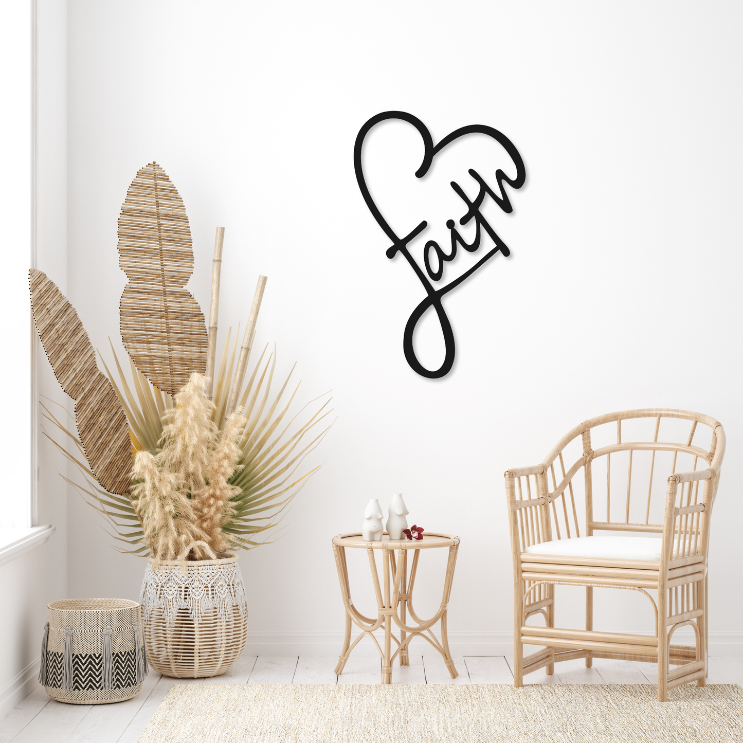 Faith Metal Wall Art | Metal Heart Sign