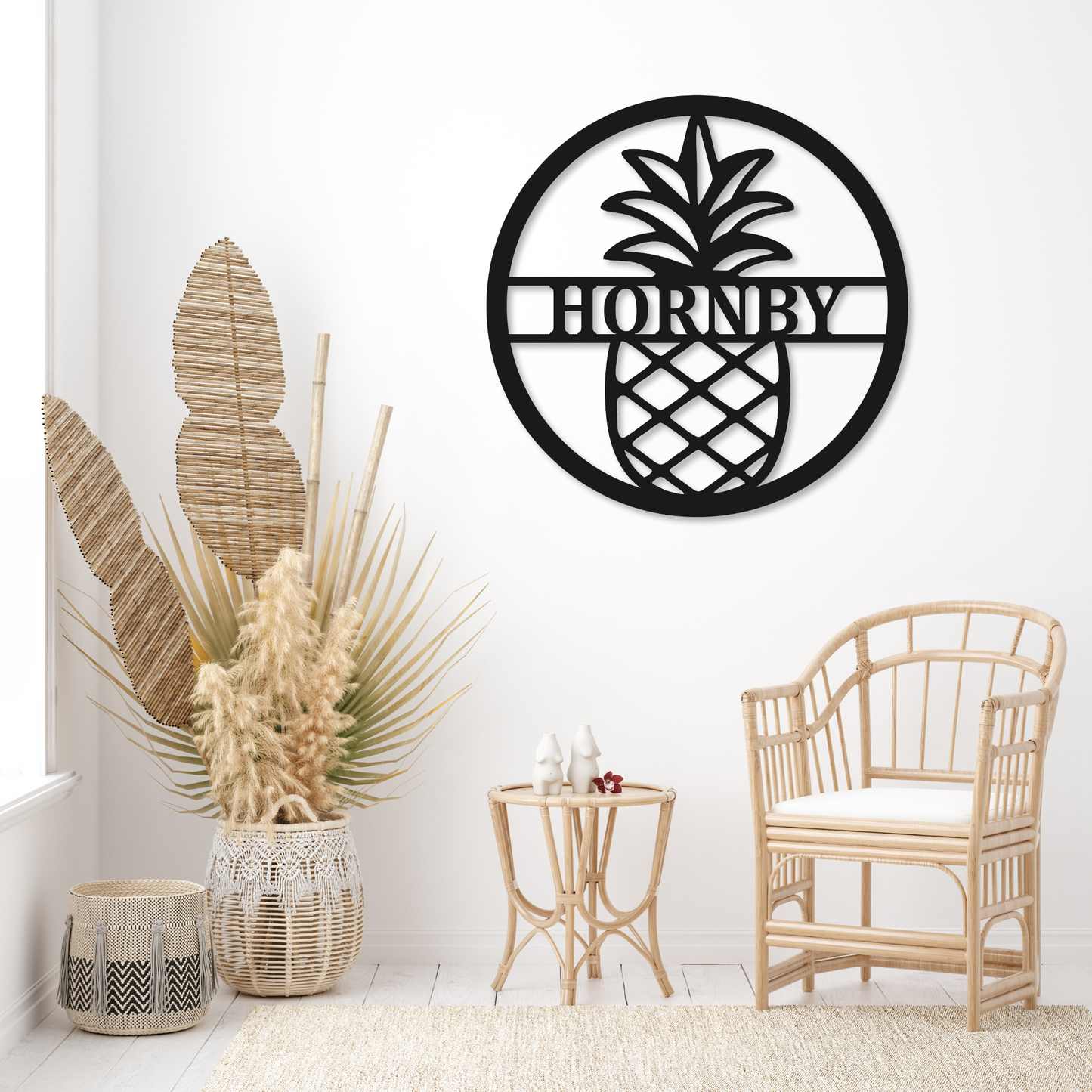 Pineapple Family Name Monogram | Metal Monogram Sign