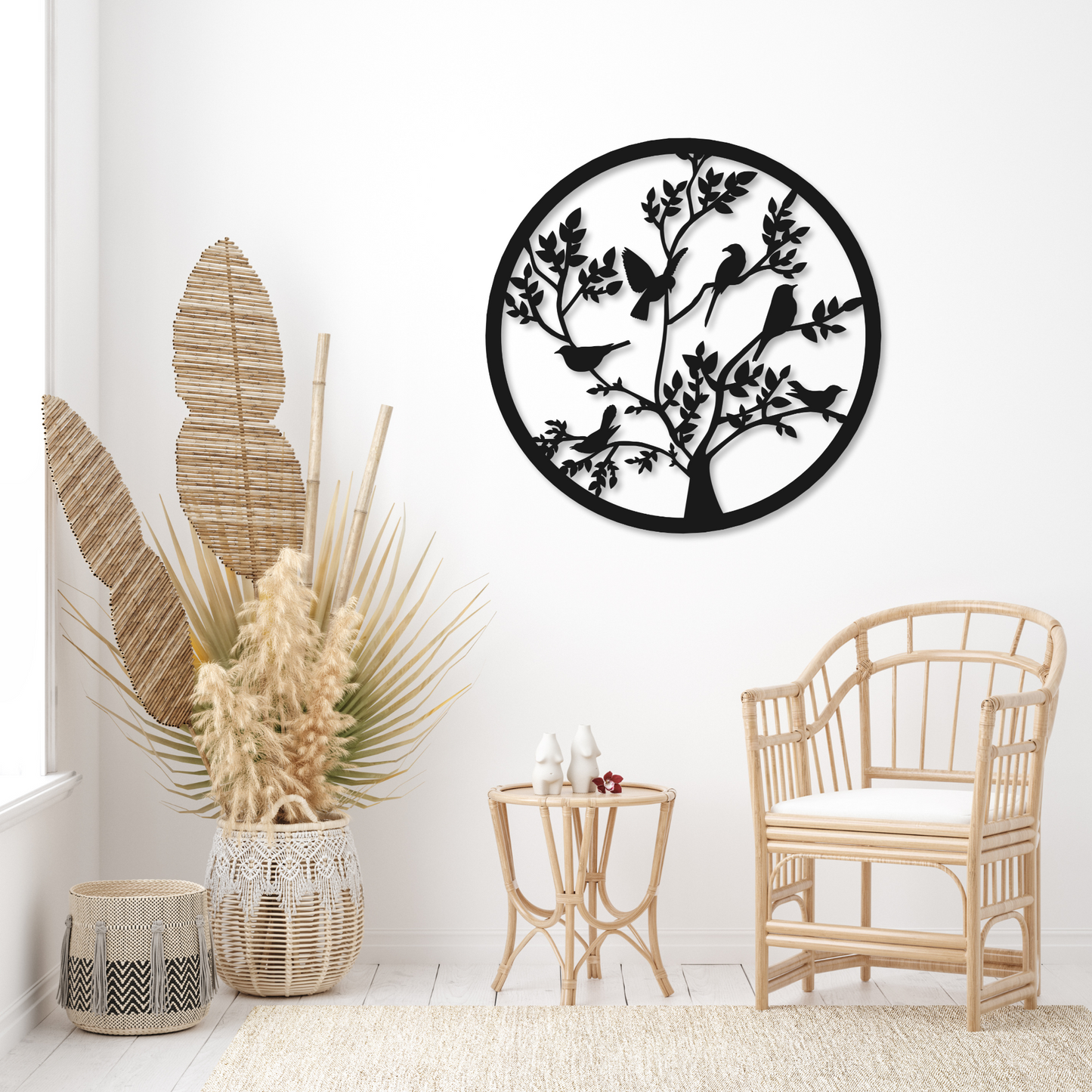 Bird on Branch Metal Sign | Birds Home Decor