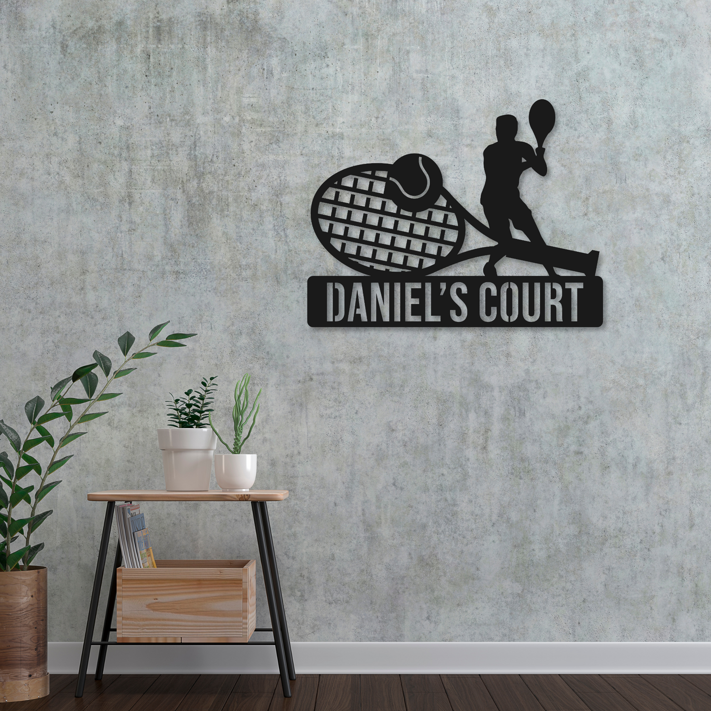 Tennis Name Metal Sign | Kids Metal Sign | Tennis Player Metal Sign