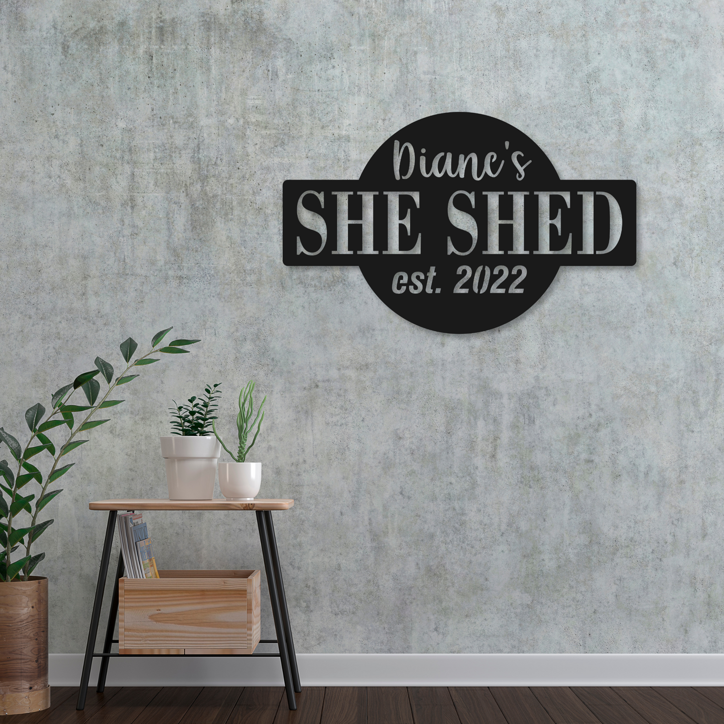 Personalized She Shed Sign | Metal Sheshed Name Decor