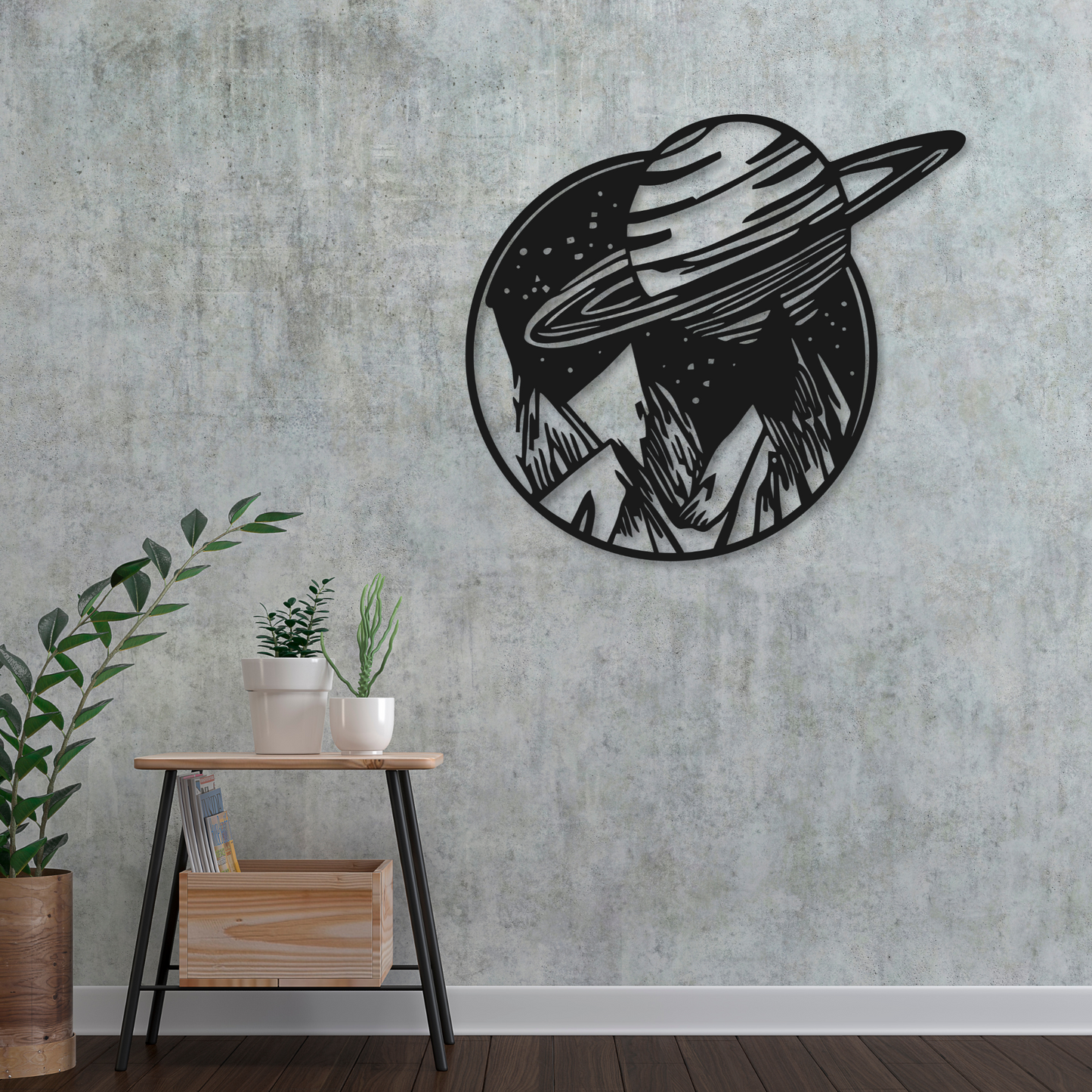 Space Metal Wall Art | Metal Planet Sign