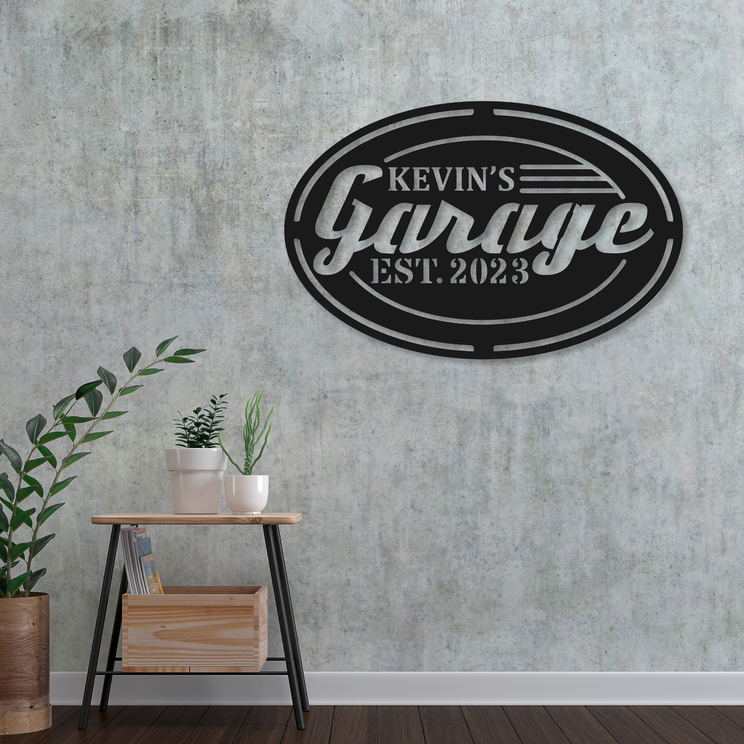 Personalized Garage Sign | Metal Garage Name Decor