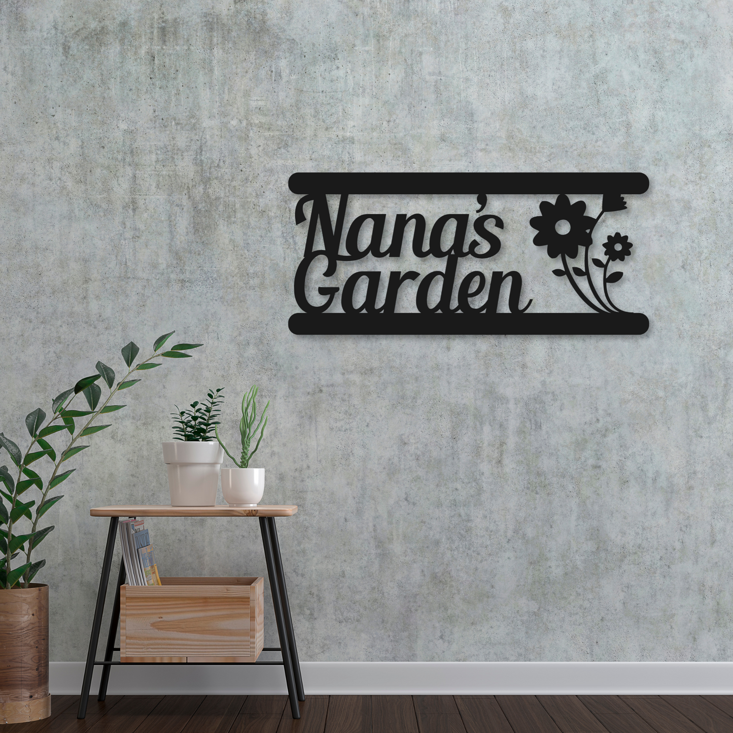 Personalized Nana's Garden Metal Sign