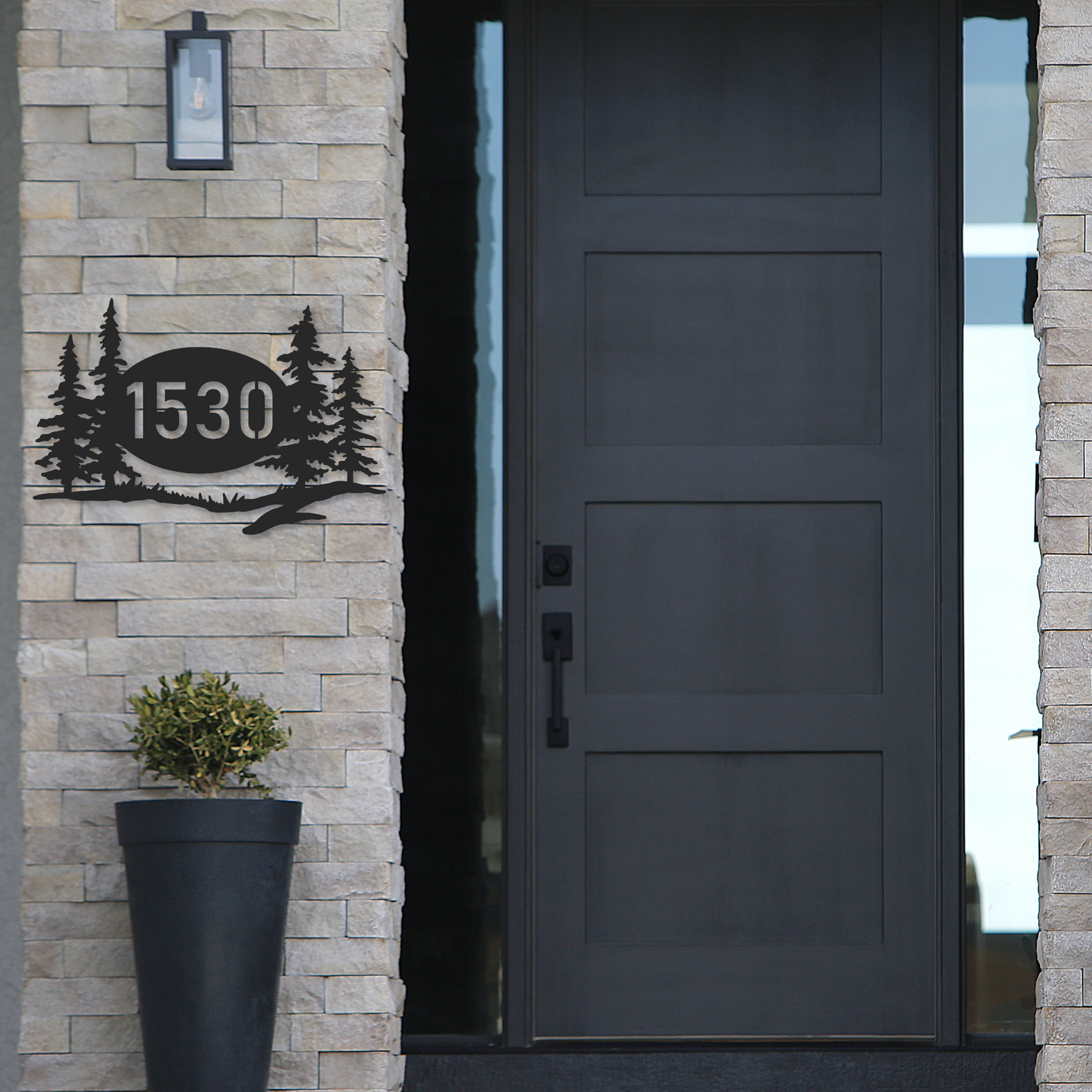 Nature Address Sign | Metal Address Plaque