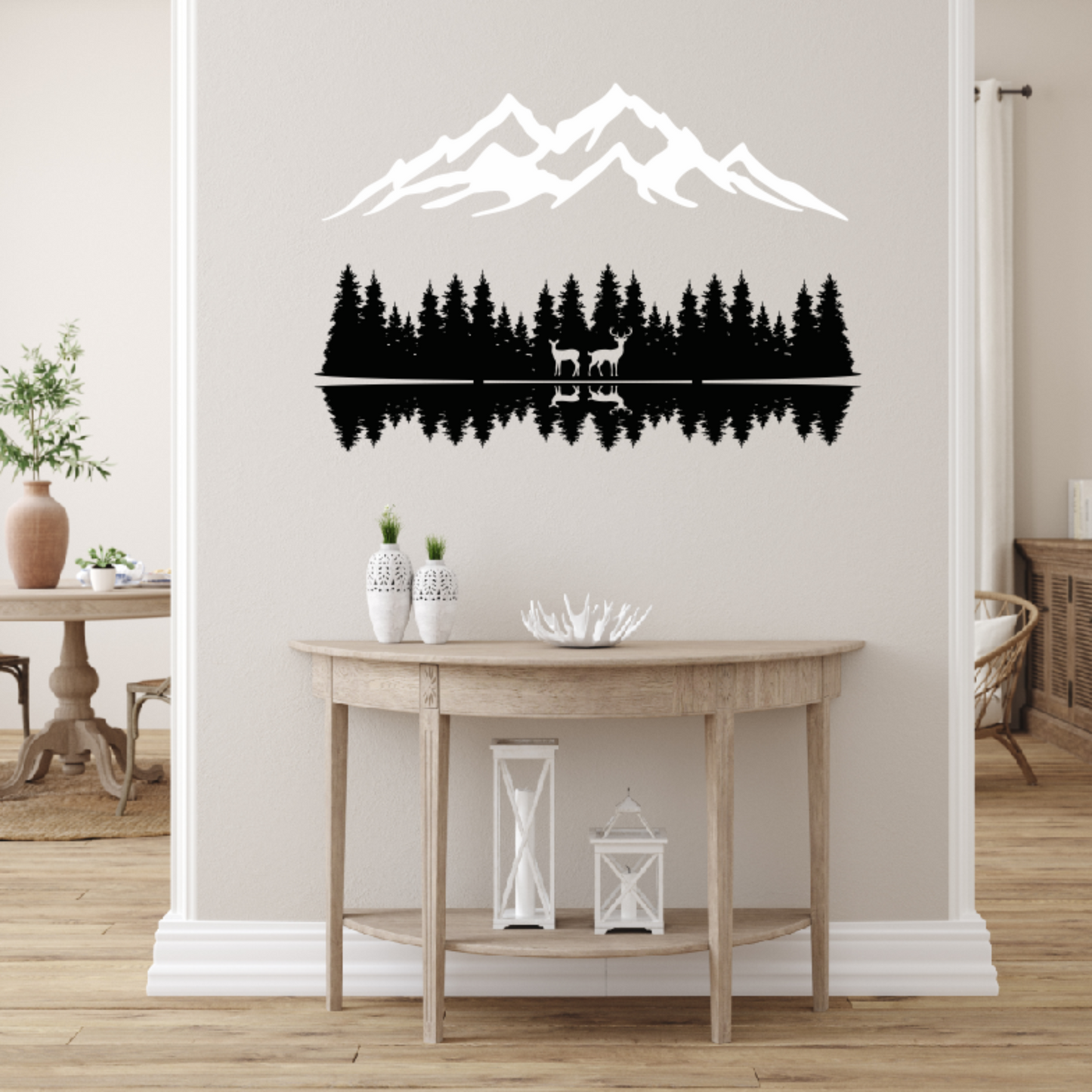 Dual Layered Mountain Metal Wall Art Sign | Home Decor