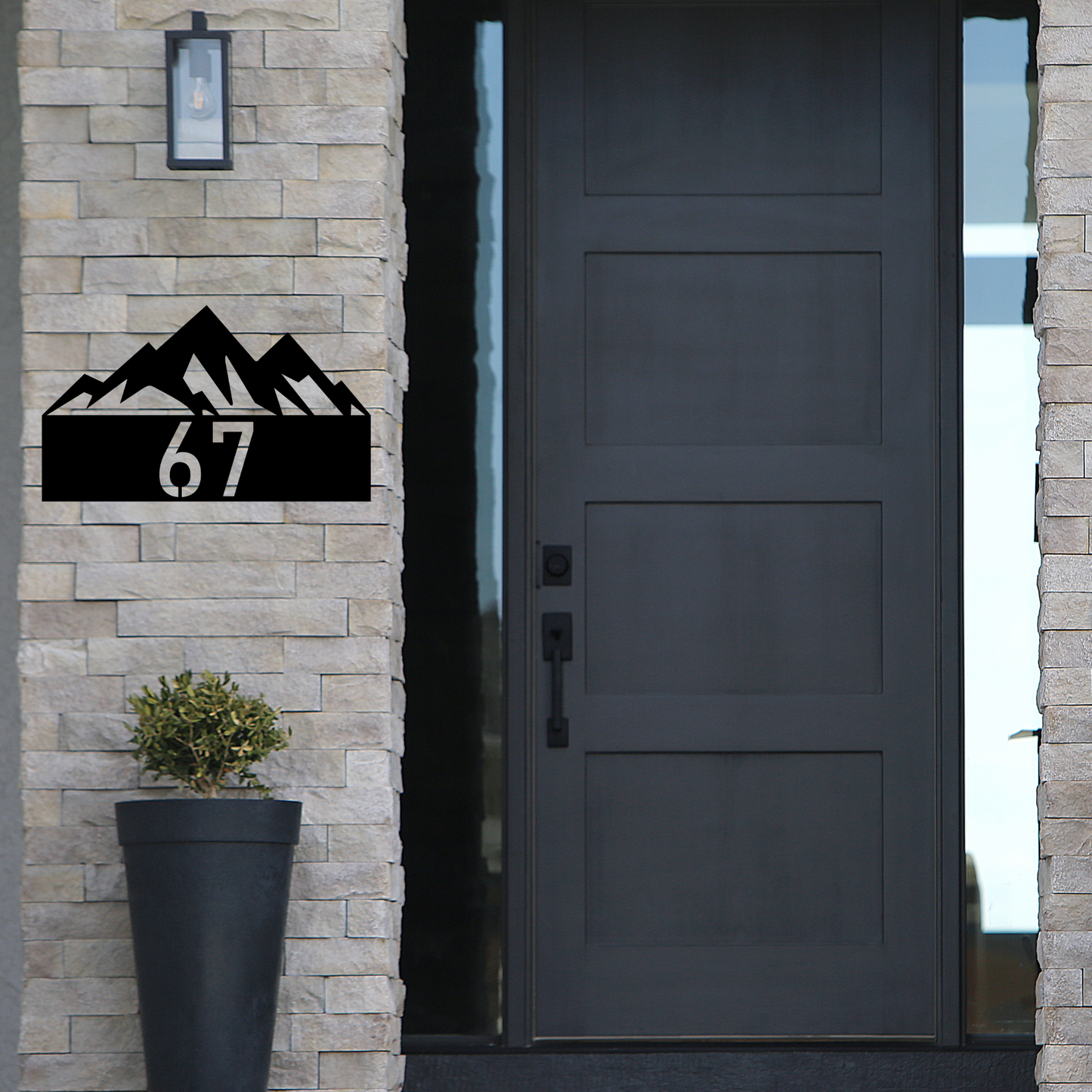 Mountain House Number Sign | Mountain Address Sign