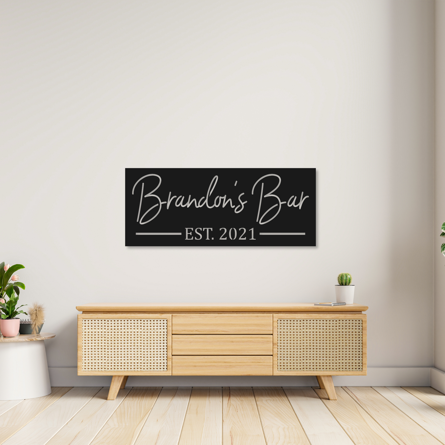 Personalized Bar Metal Name Sign | Home Bar Decor