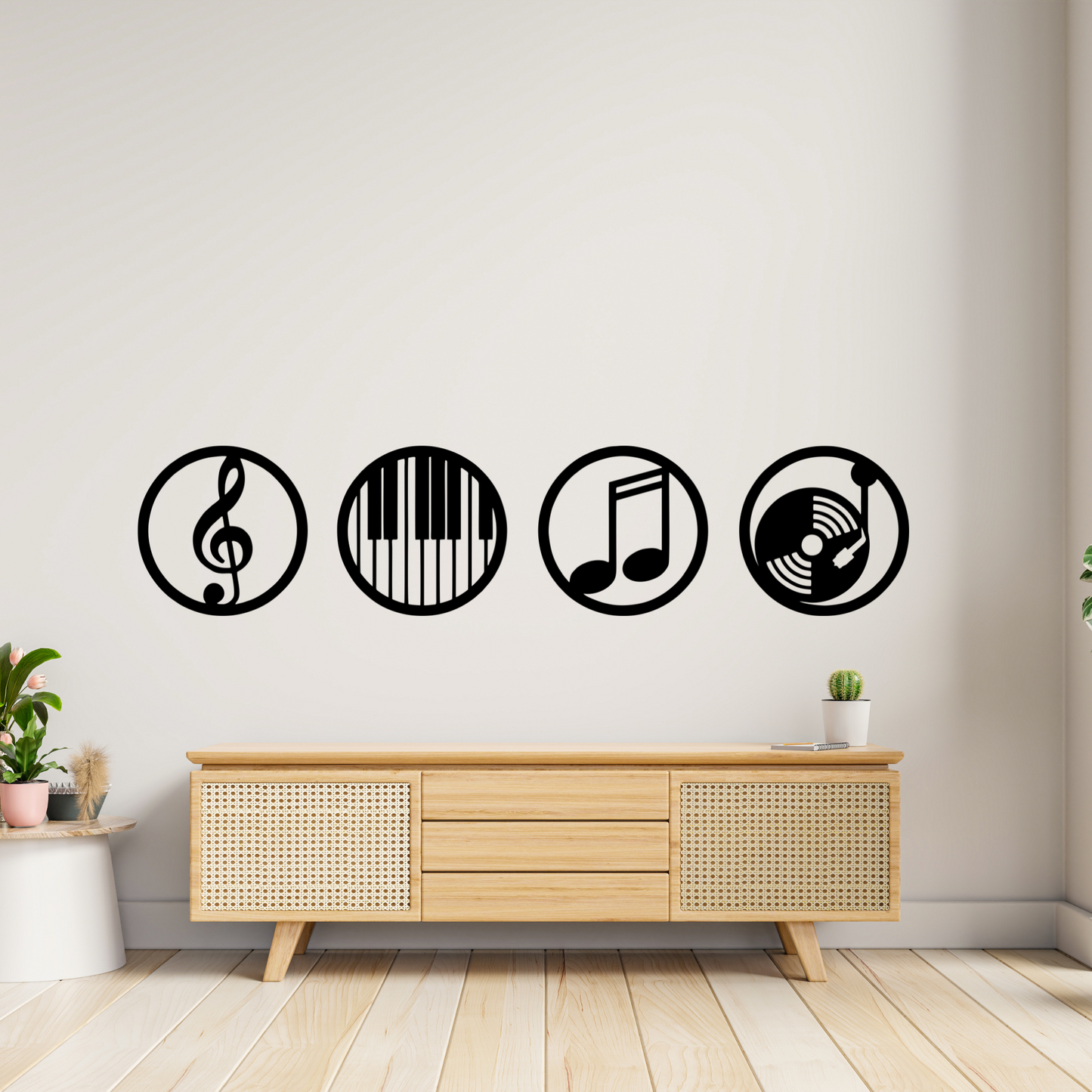 Four Piece Music Wall Art Metal Sign | Music Wall Art