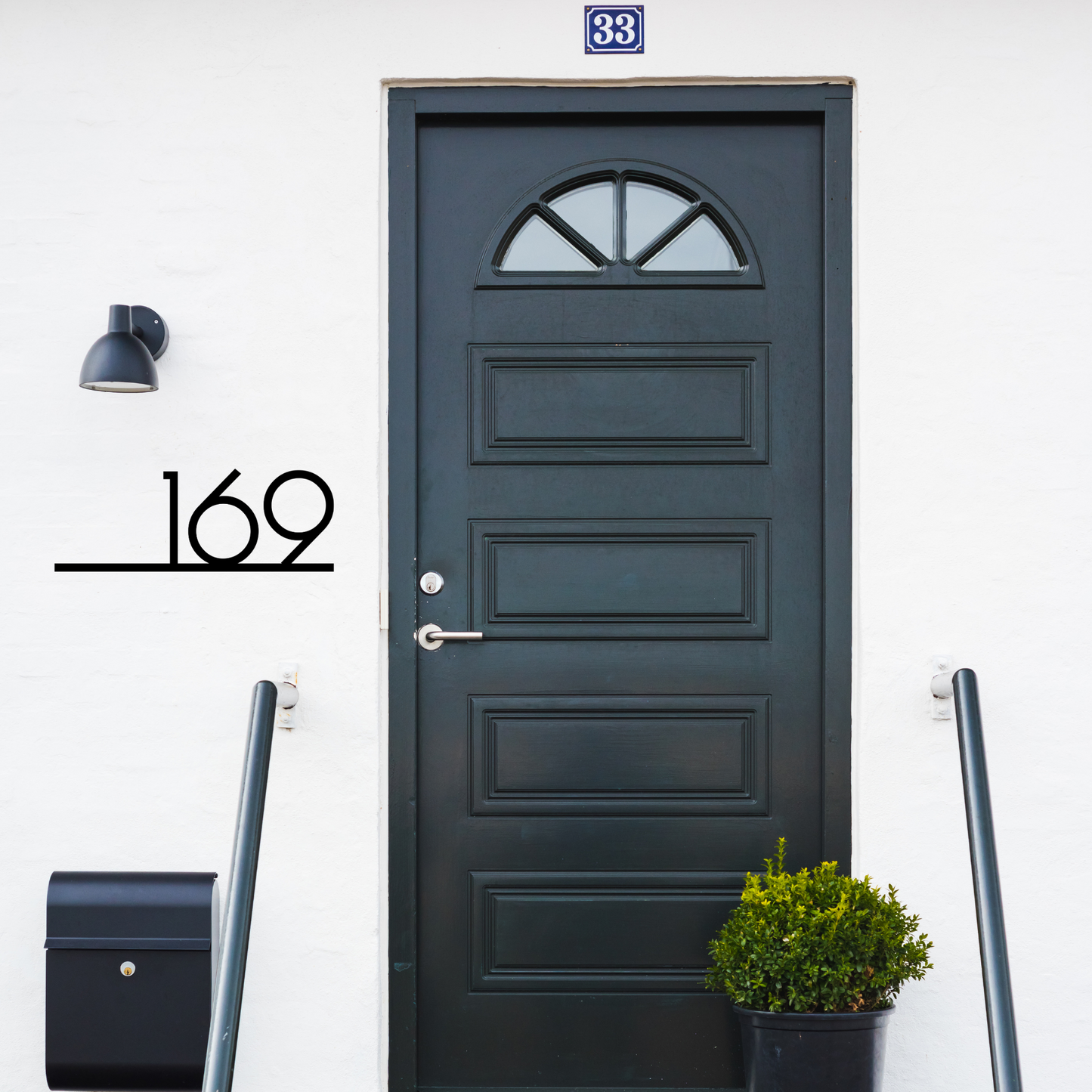Modern Metal House Number Sign | Modern Address Sign
