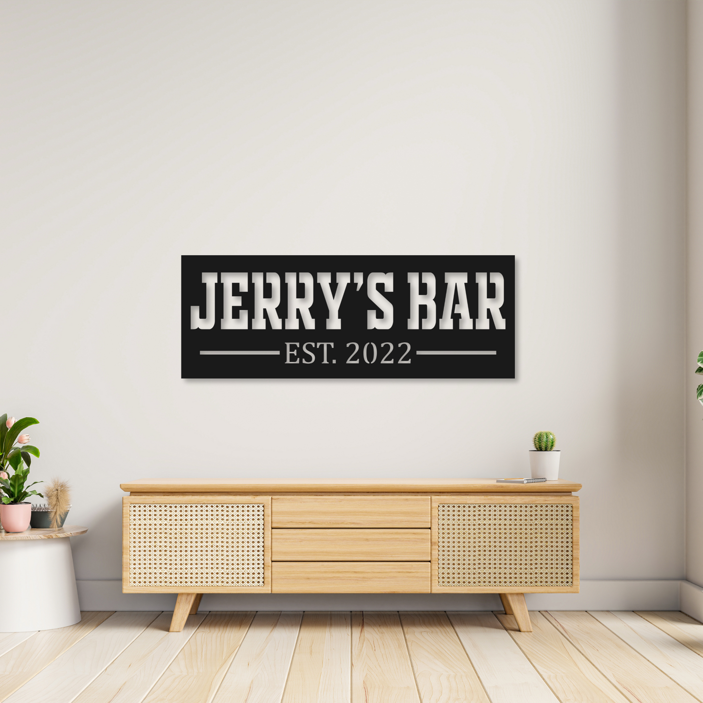 Personalized Bar Metal Name Sign | Home Bar Decor