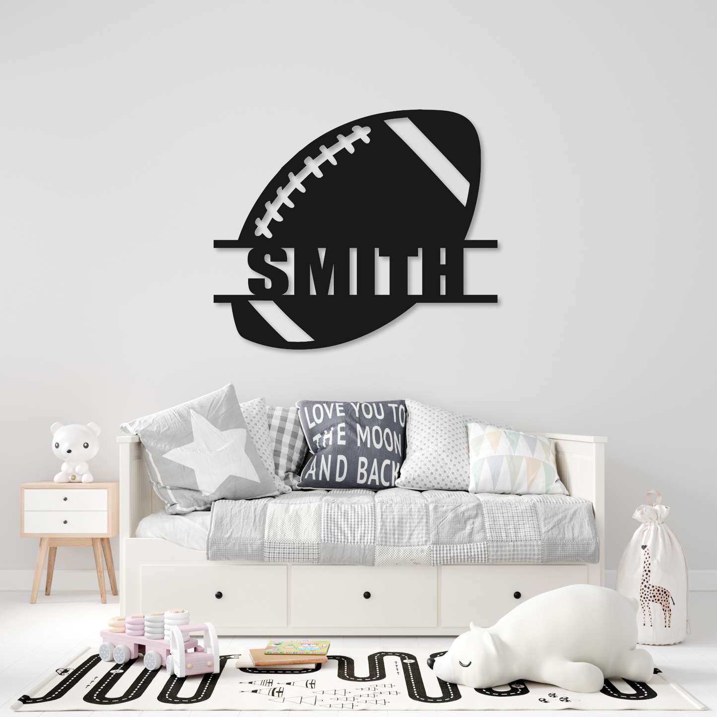 Football Name Metal Sign | Kids Metal Sign | Footballer Metal Sign