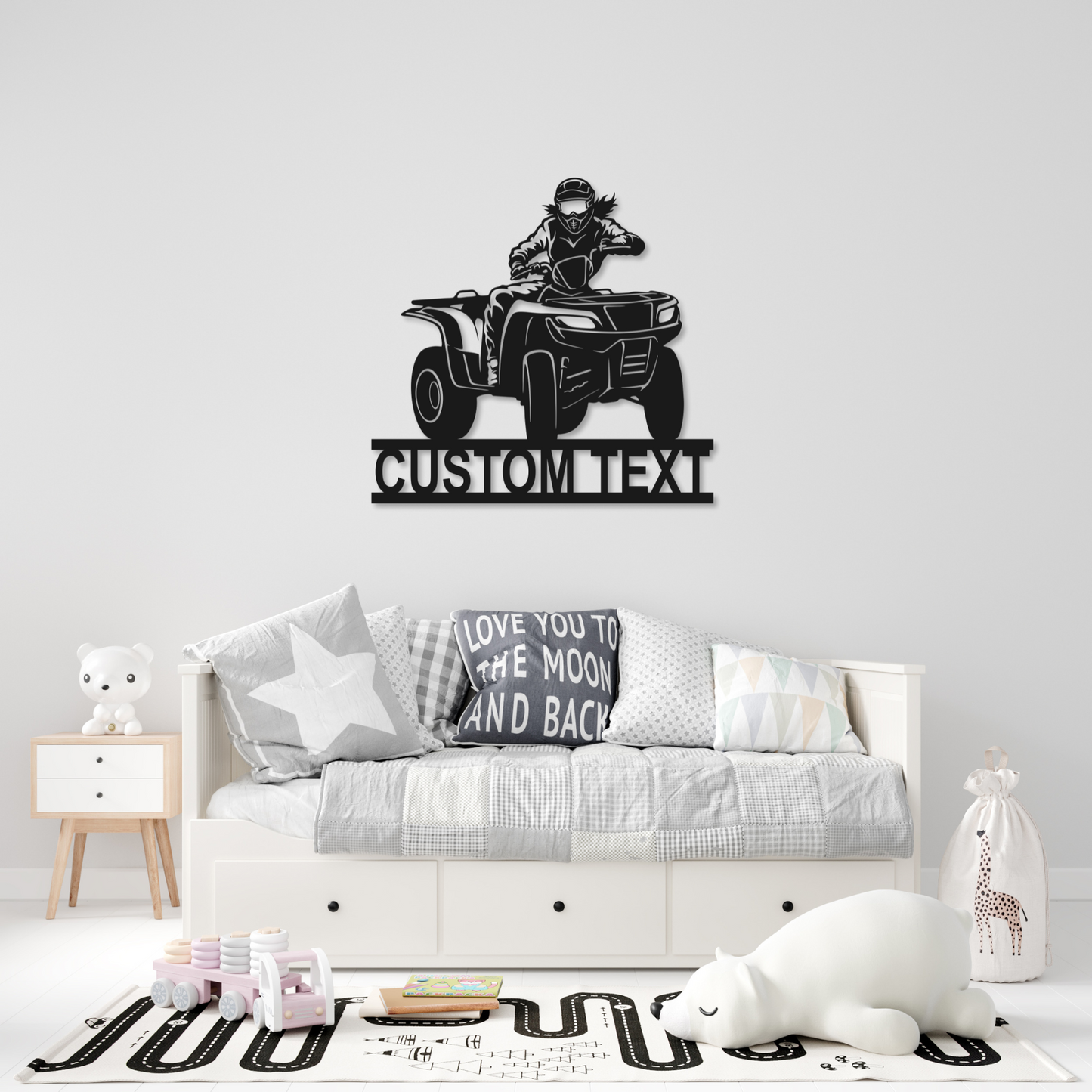 ATV Name Metal Sign | Kids Metal Sign | Four Wheeler Metal Sign